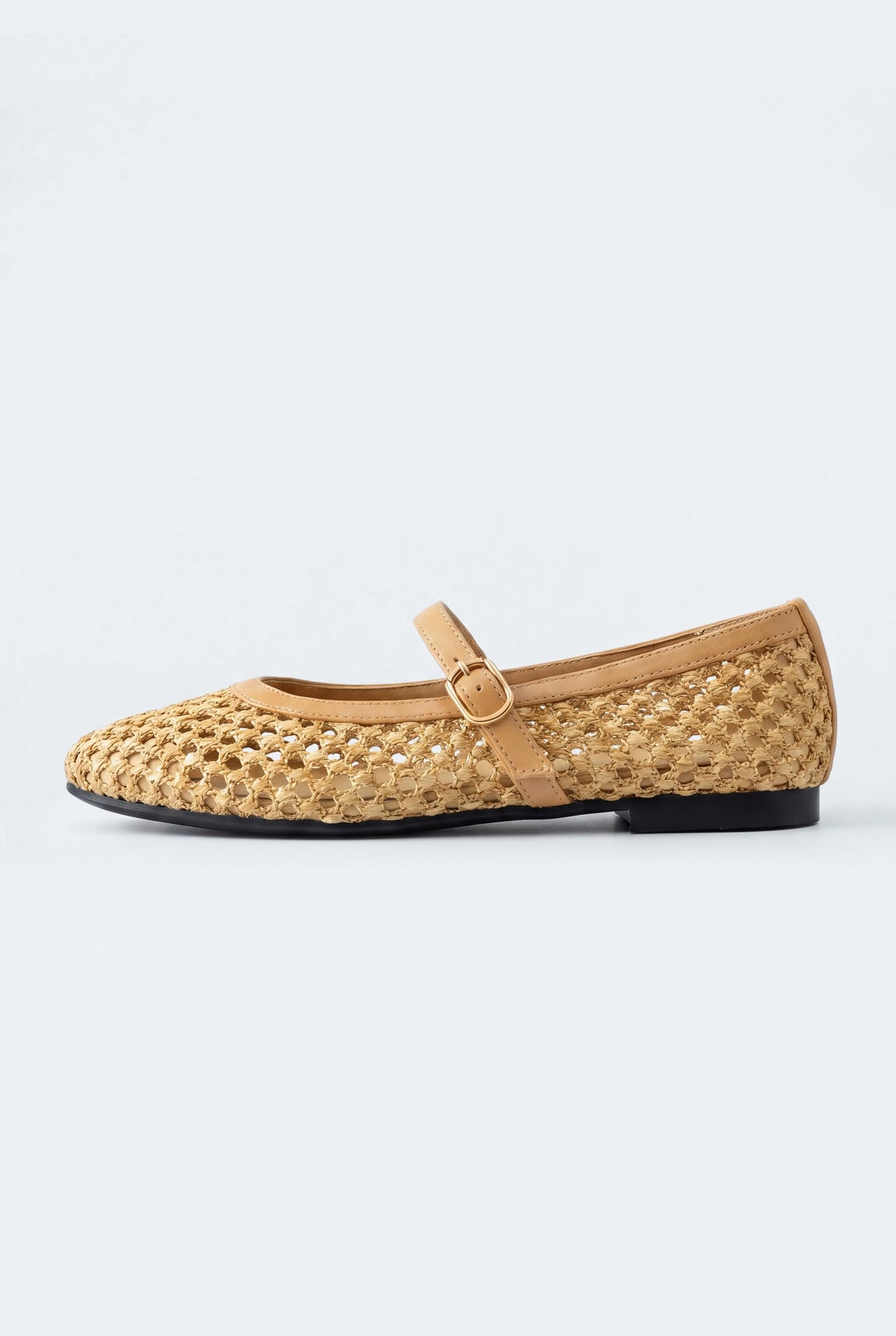 Beige Woven Ballet Pumps - Hustle N Holla