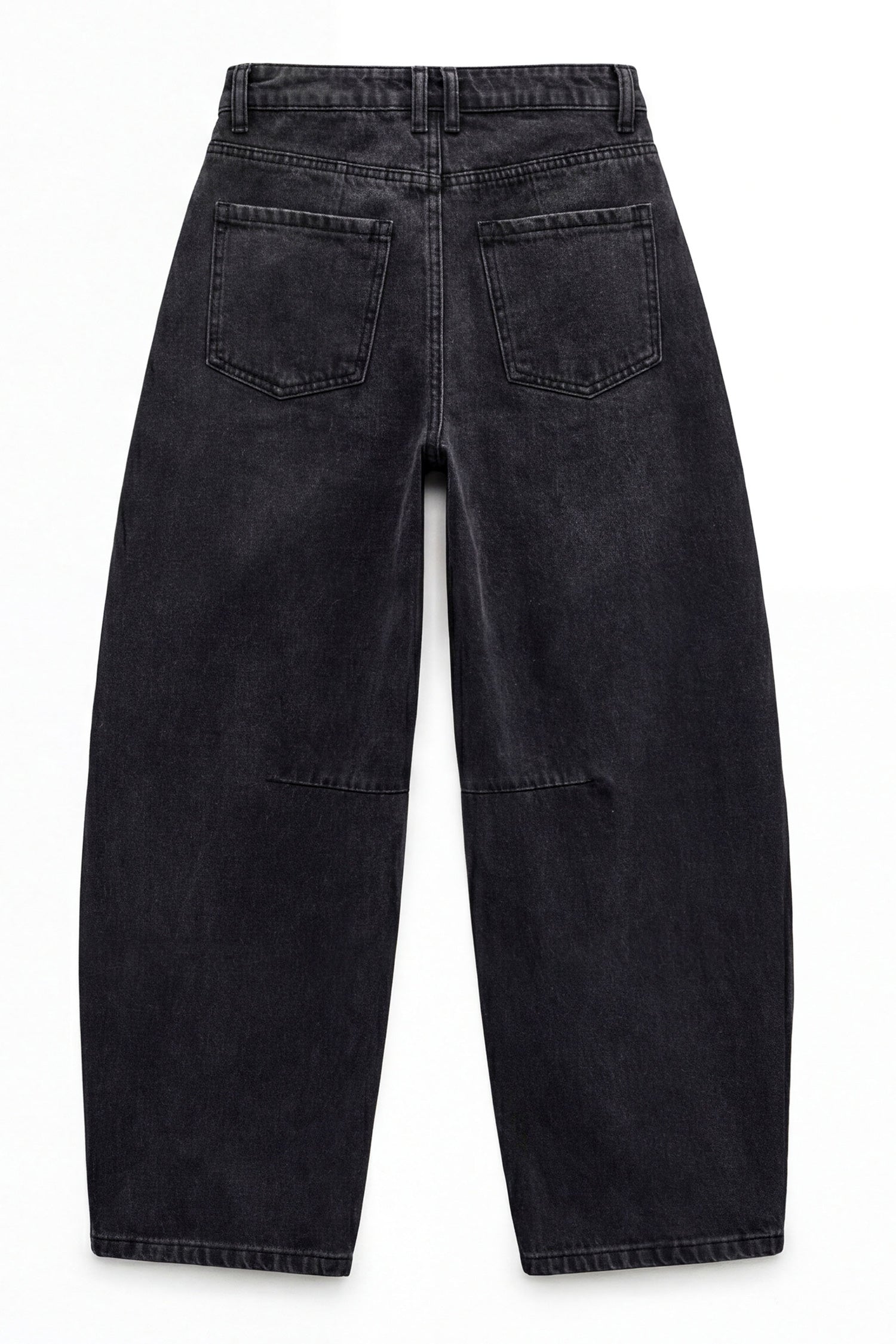 Black Mid Rise Barrel Jeans - Hustle N Holla