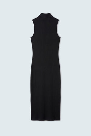 Black Mock Neck Slim Fit Bodycon Dress - Hustle N Holla