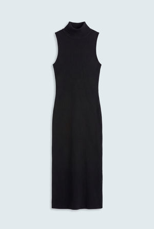 Black Mock Neck Slim Fit Bodycon Dress - Hustle N Holla