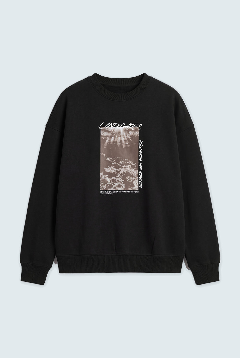 Black Oversized Graphic Sweatshirt - Hustle N Holla