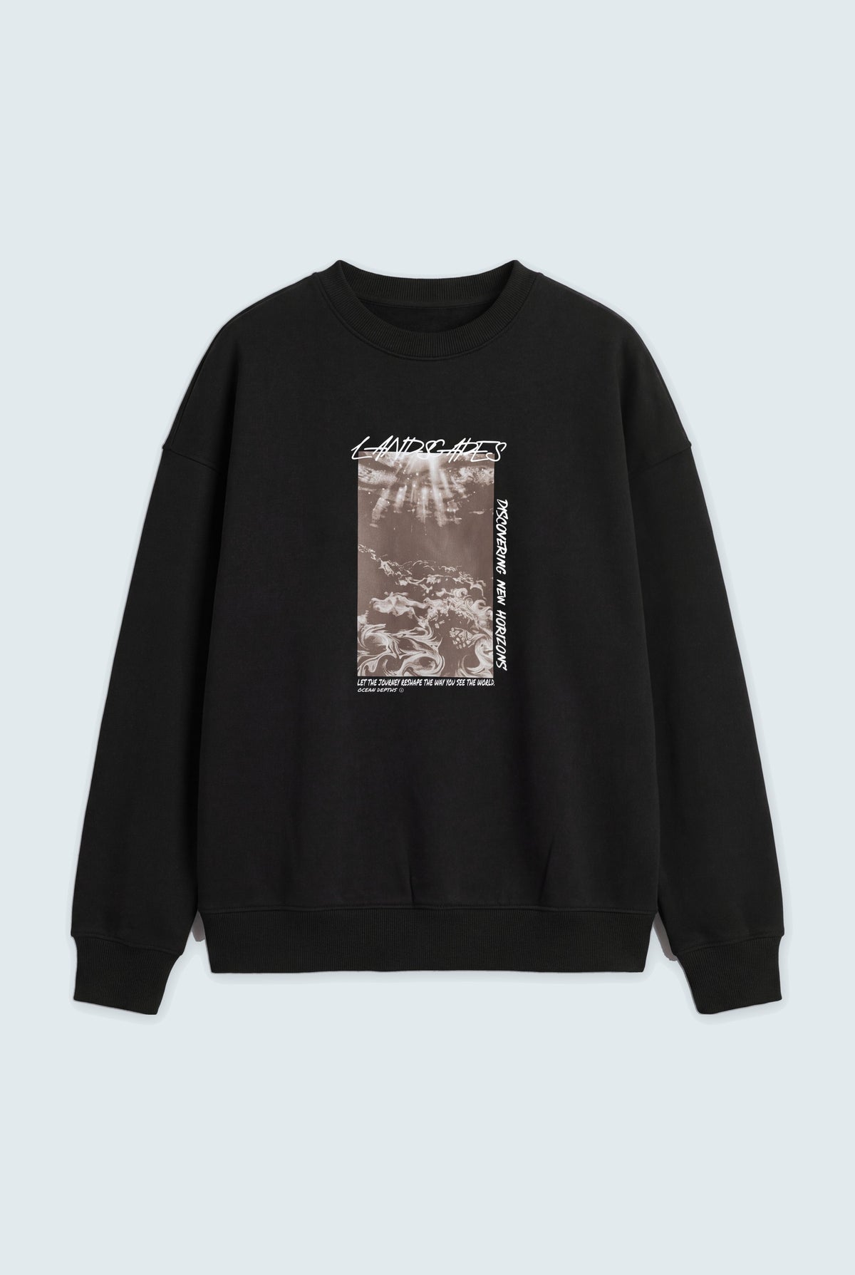 Black Oversized Graphic Sweatshirt - Hustle N Holla