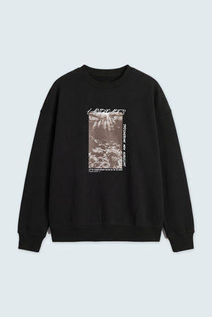 Black Oversized Graphic Sweatshirt - Hustle N Holla