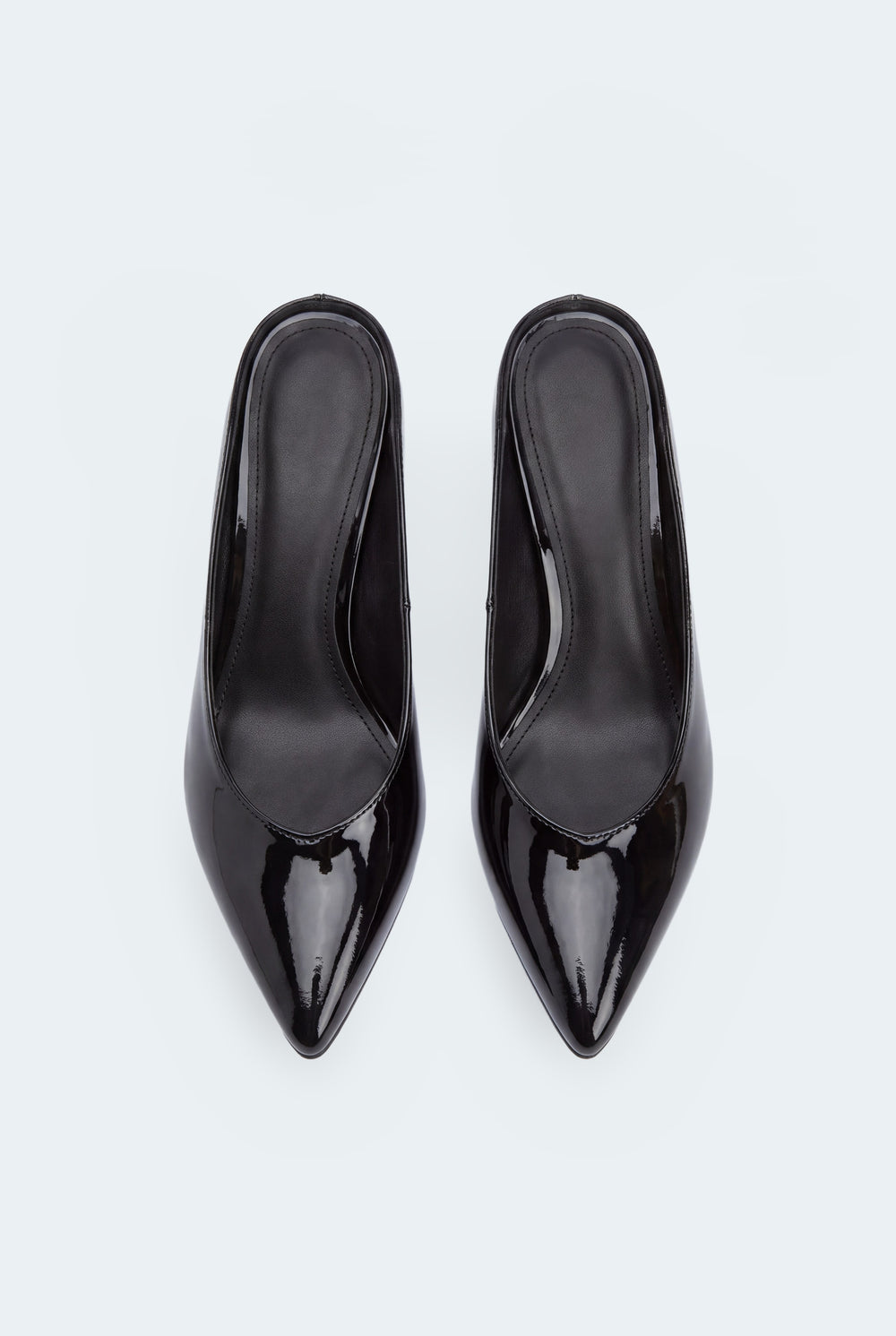 Black Patent Leather Mule Heels - Hustle N Holla