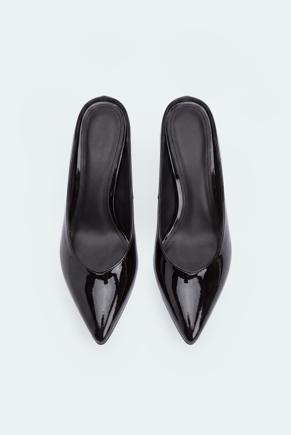 Black Patent Leather Mule Heels - Hustle N Holla