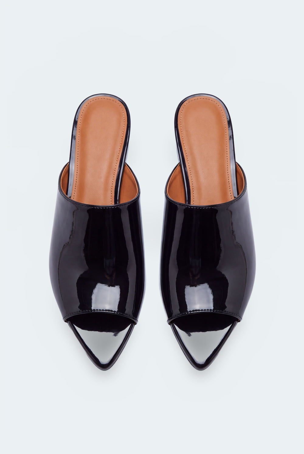 Black Patent Leather Open Toe Heels - Hustle N Holla