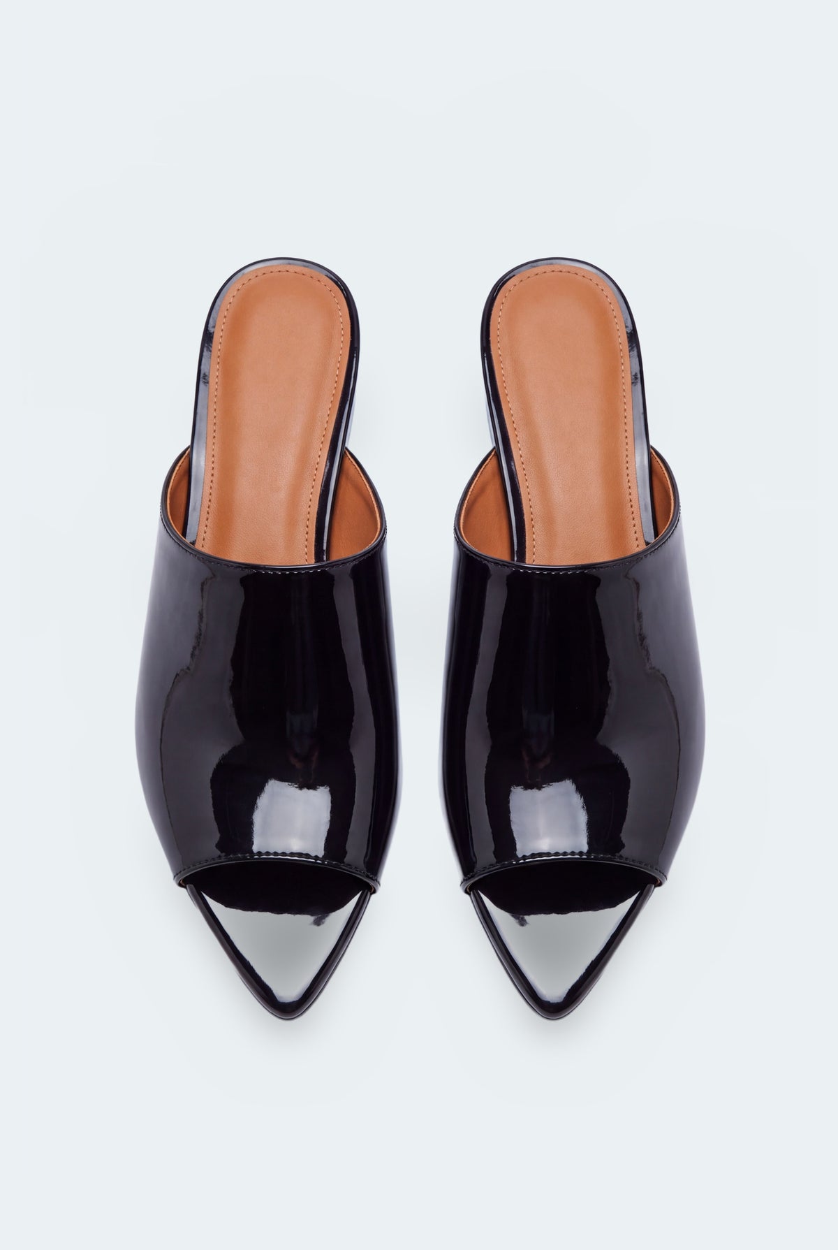 Black Patent Leather Open Toe Heels - Hustle N Holla