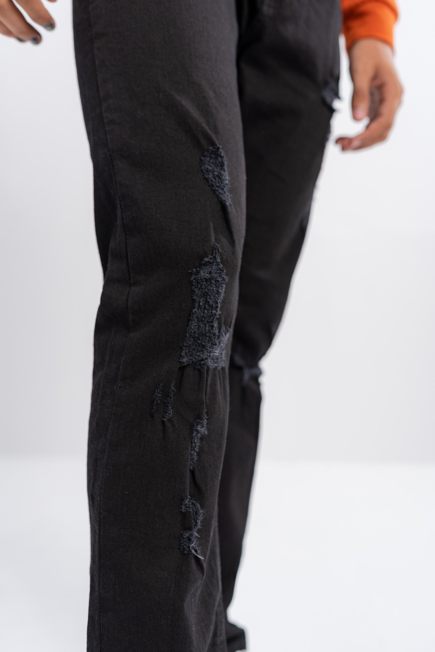 Black Ripped Slim Fit Jeans - Hustle N Holla