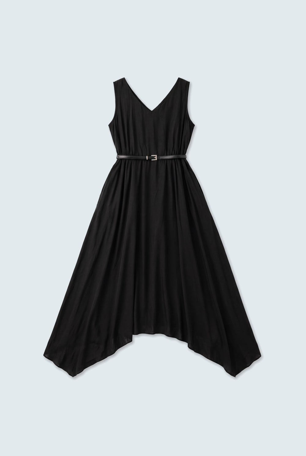 Black Silk Sleeveless Midi Dress - Hustle N Holla