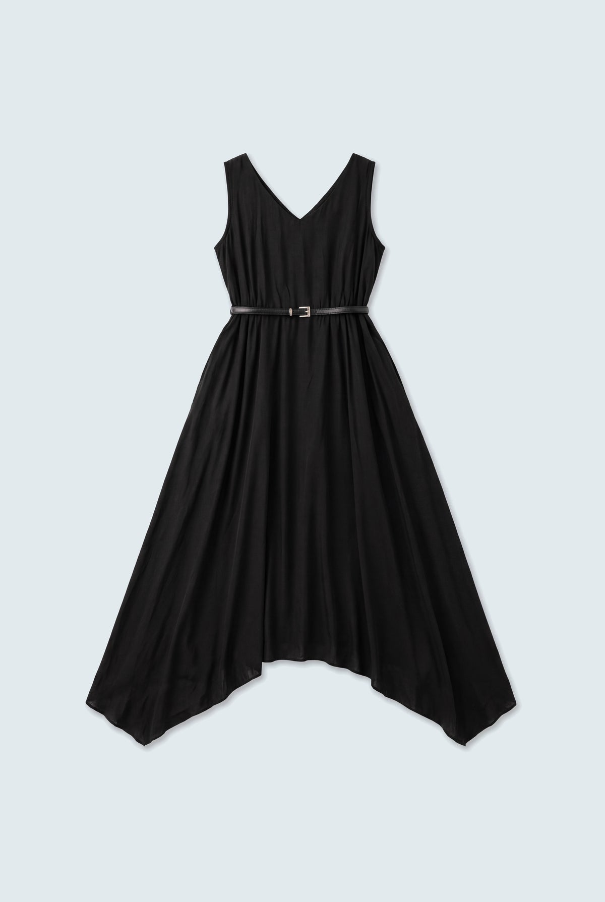 Black Silk Sleeveless Midi Dress - Hustle N Holla