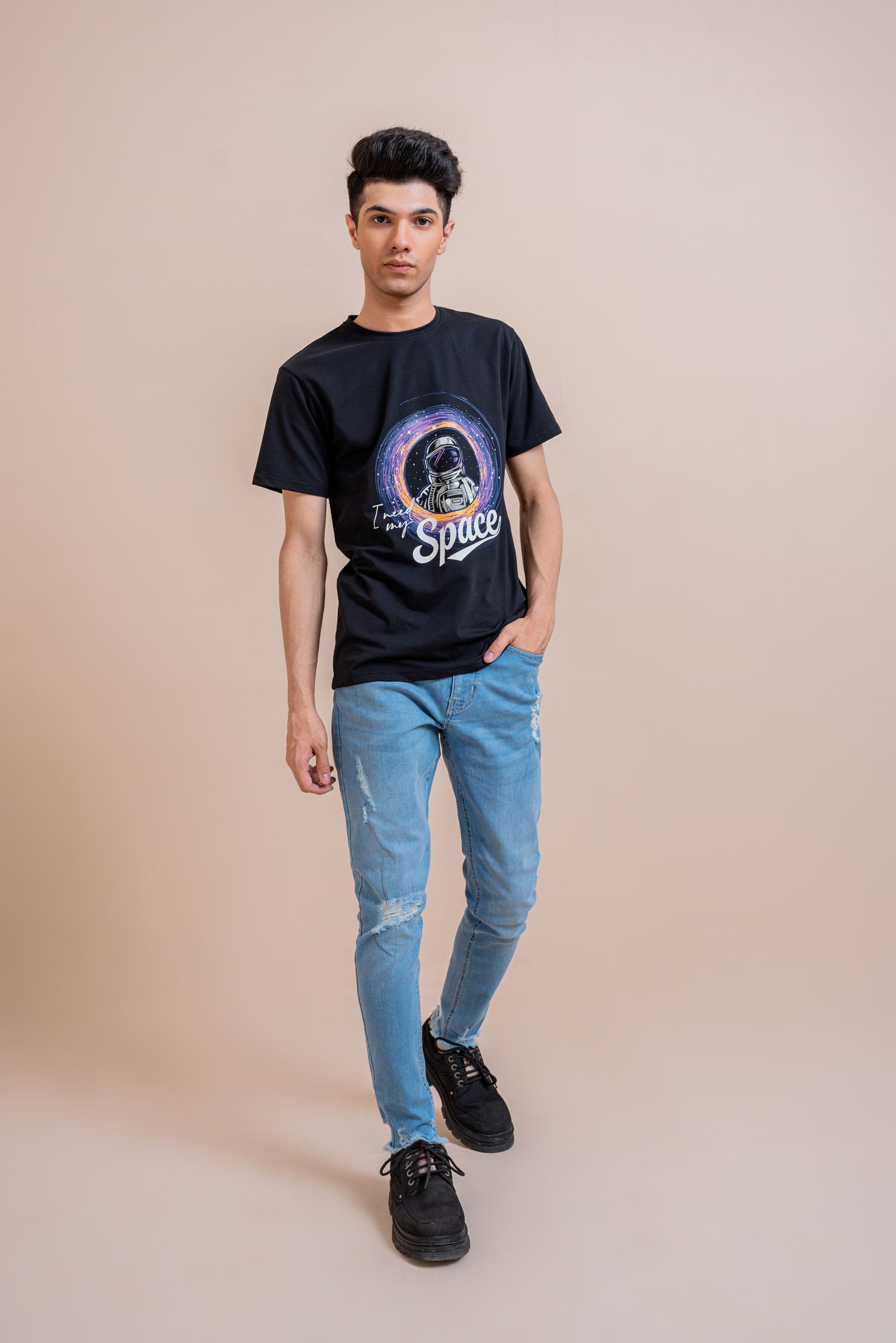 Black Space Graphic T-shirt