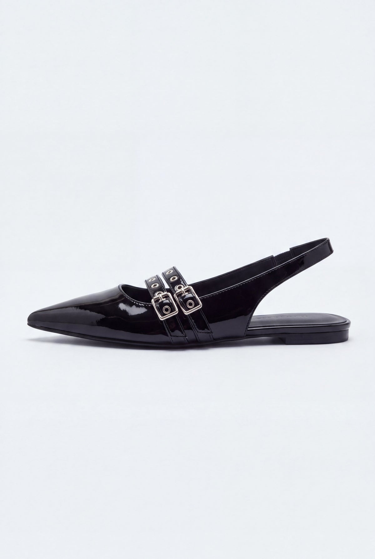 Black Studded Slingback Flats - Hustle N Holla