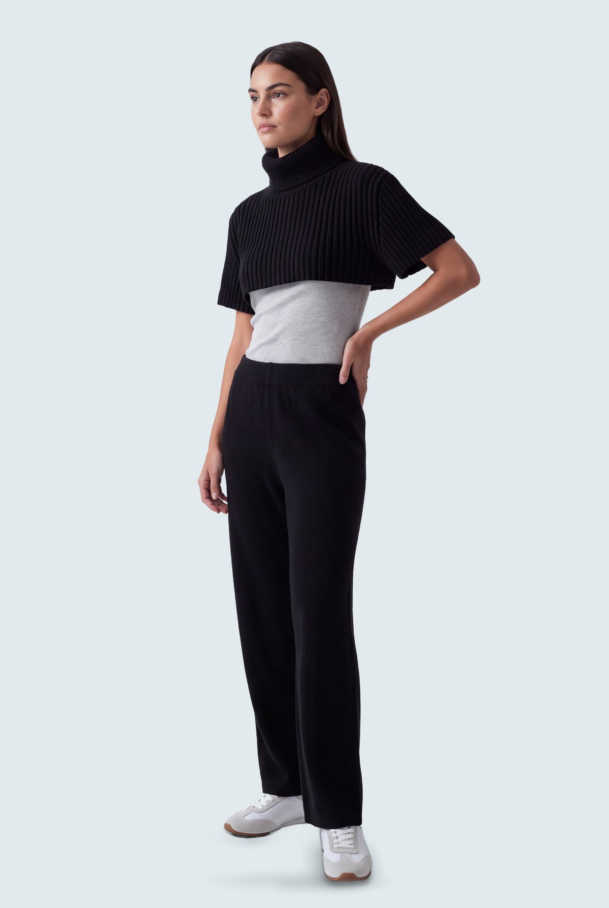 Black Turtleneck Cropped Sweater - Hustle N Holla