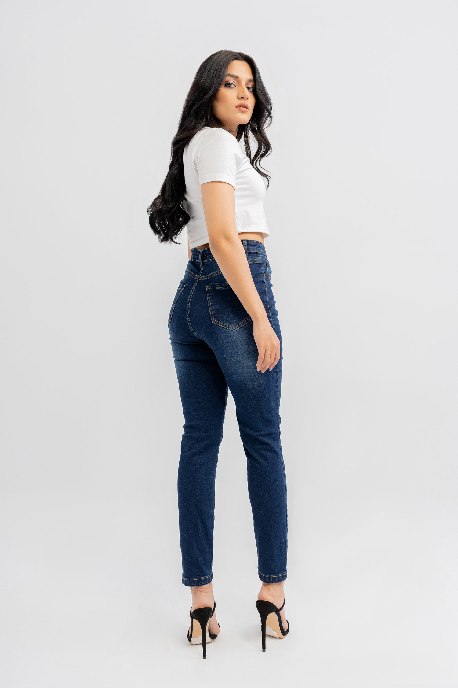 Blue Dark Wash Minor Fault Jeans - Hustle N Holla