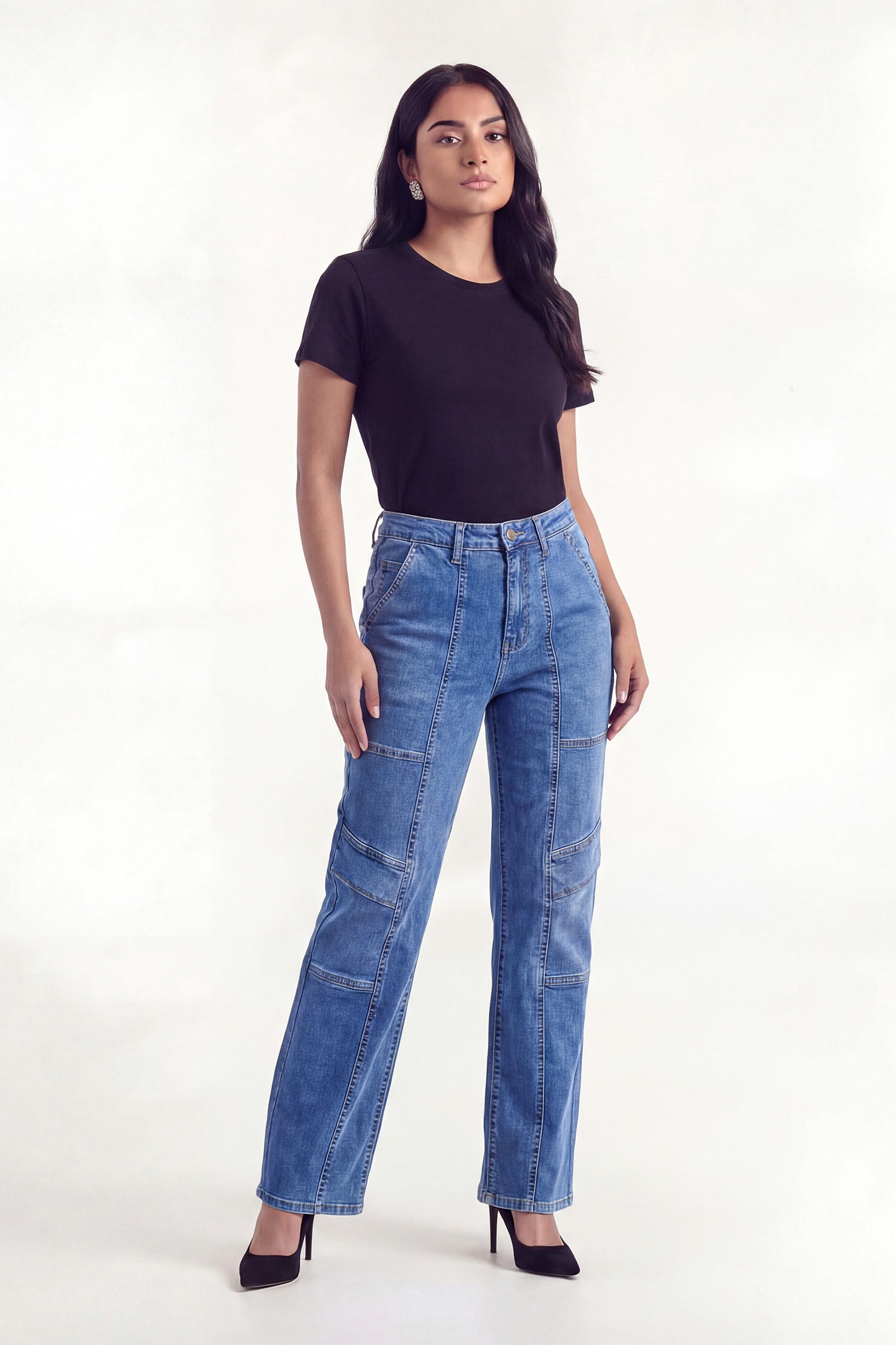 Blue Dark Wash Slim Fit Denim Jeans - Hustle N Holla