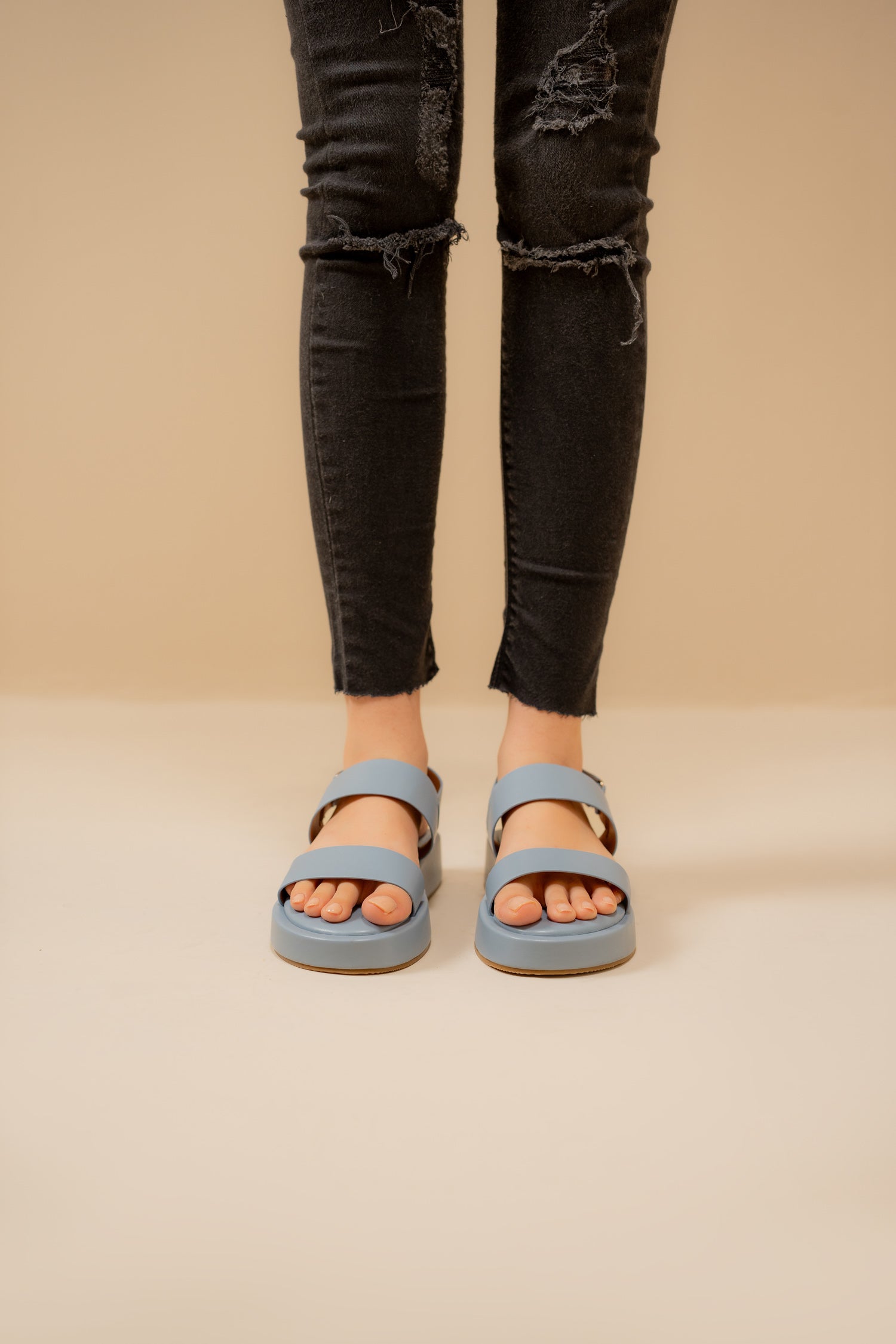 Blue Everyday Flatform Sandals