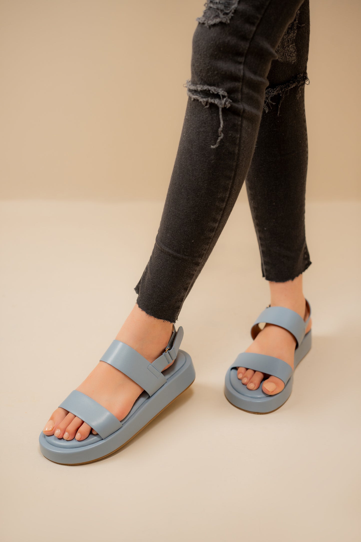 Blue Everyday Flatform Sandals