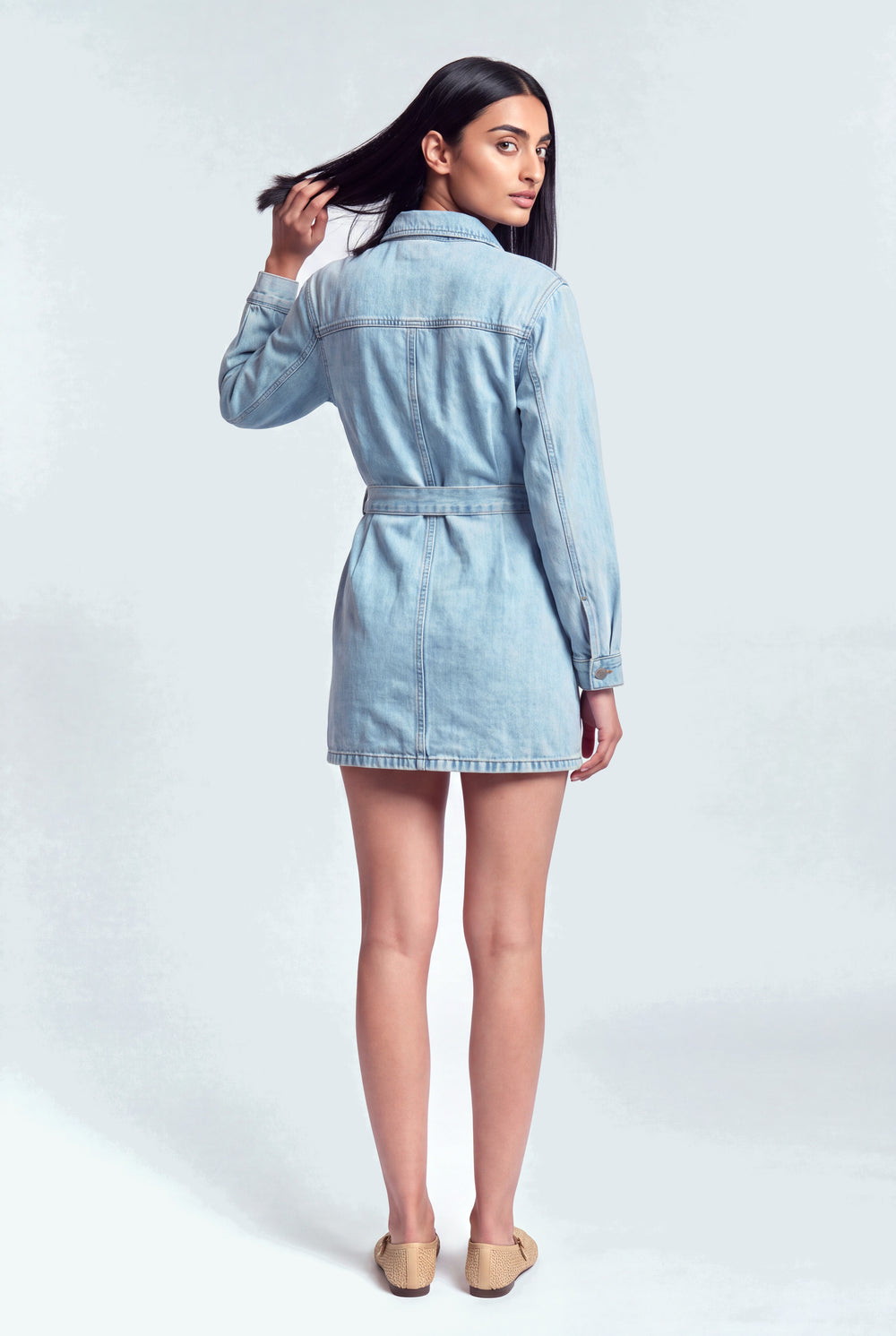 Blue Fulll Sleeves Mini Dress - Hustle N Holla