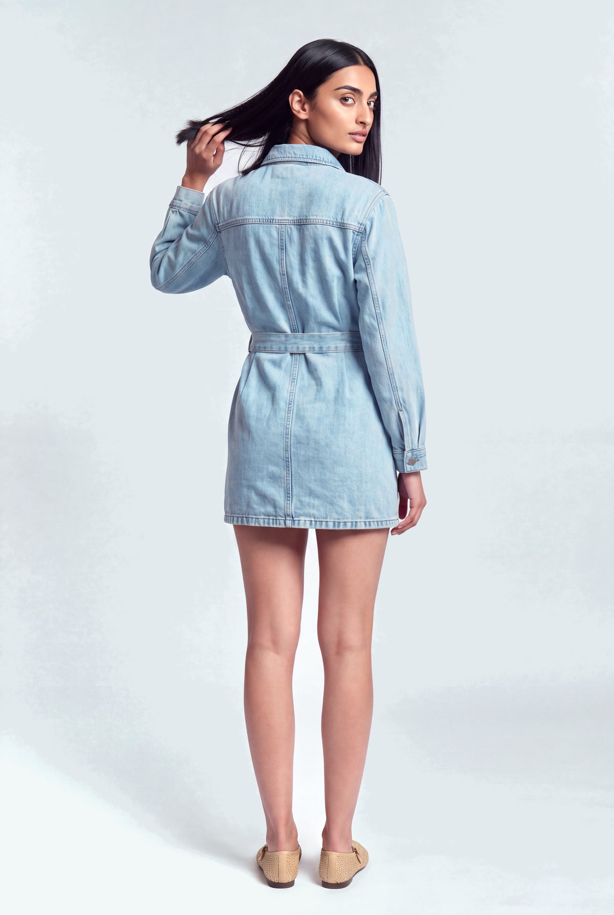 Blue Fulll Sleeves Mini Dress - Hustle N Holla