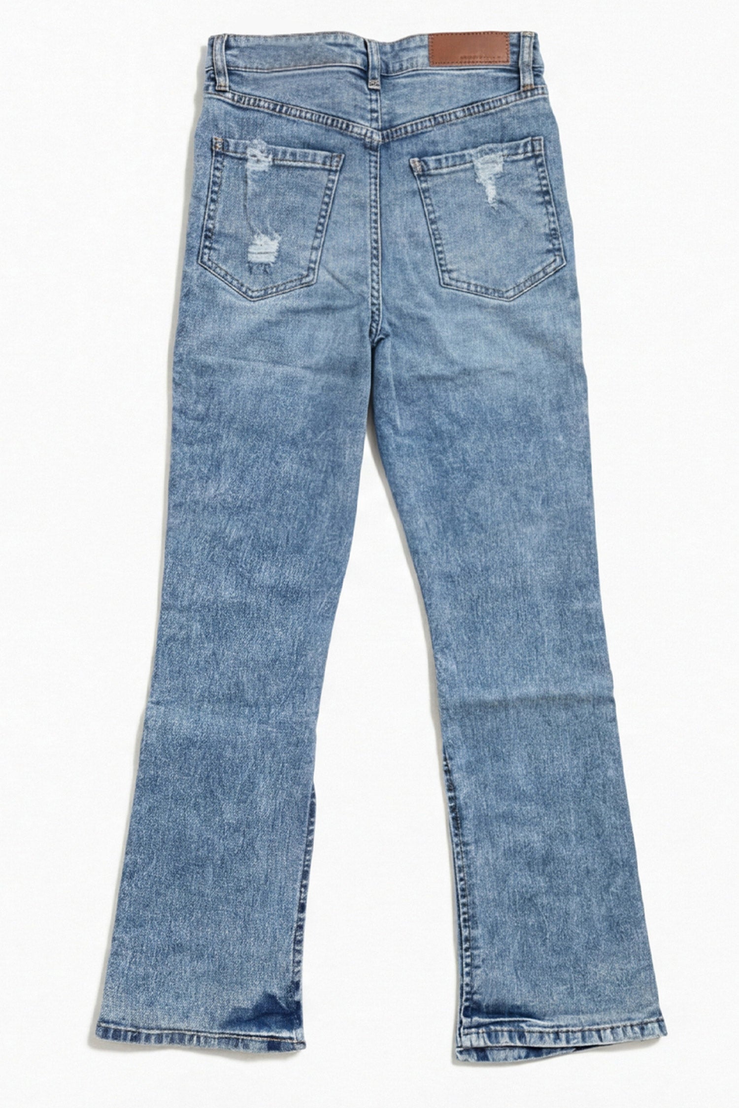 Blue Light Wash Bootcut Denim Jeans - Hustle N Holla