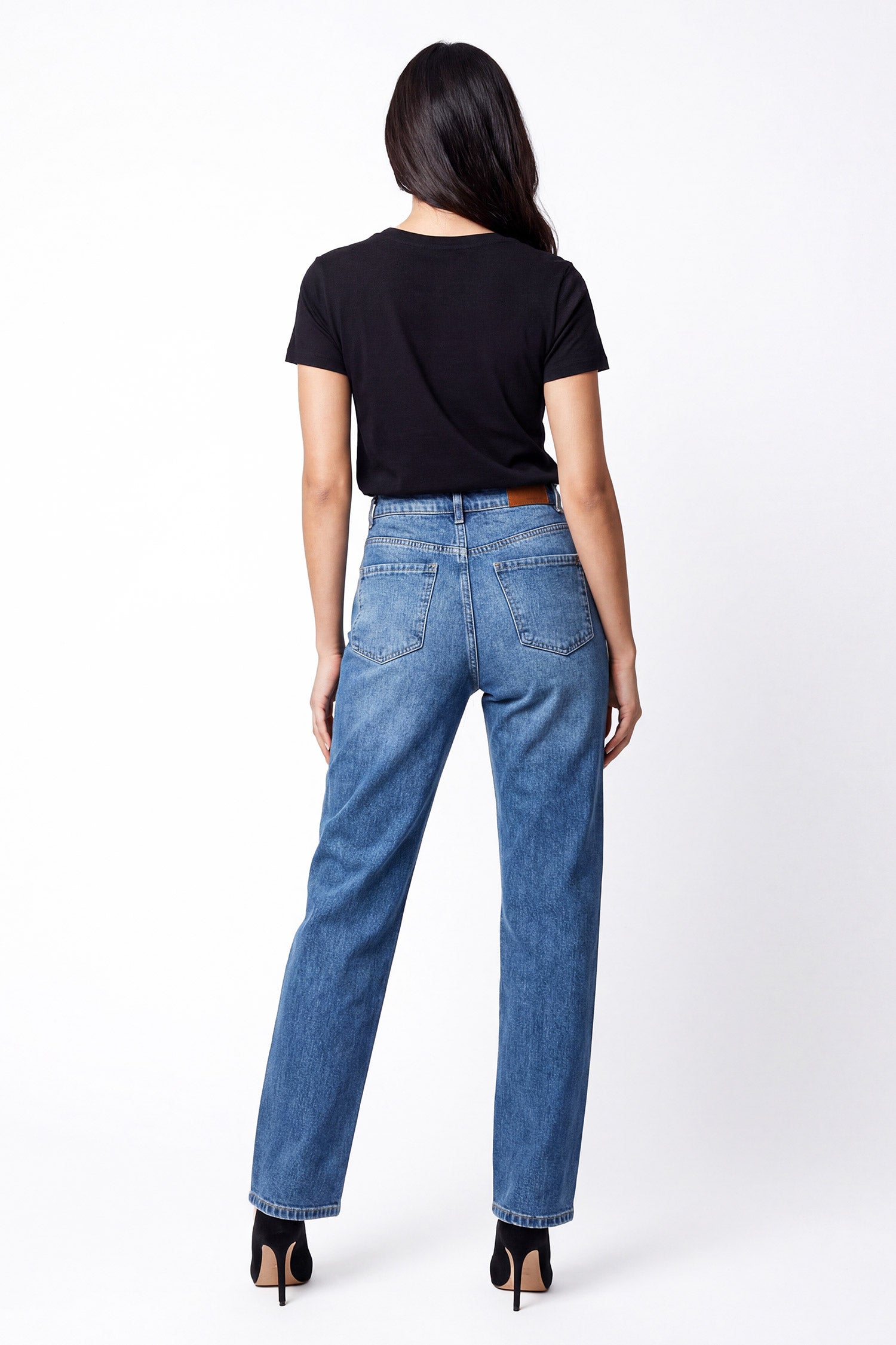 Blue Mid Wash Straight Fit Denim Jeans - Hustle N Holla