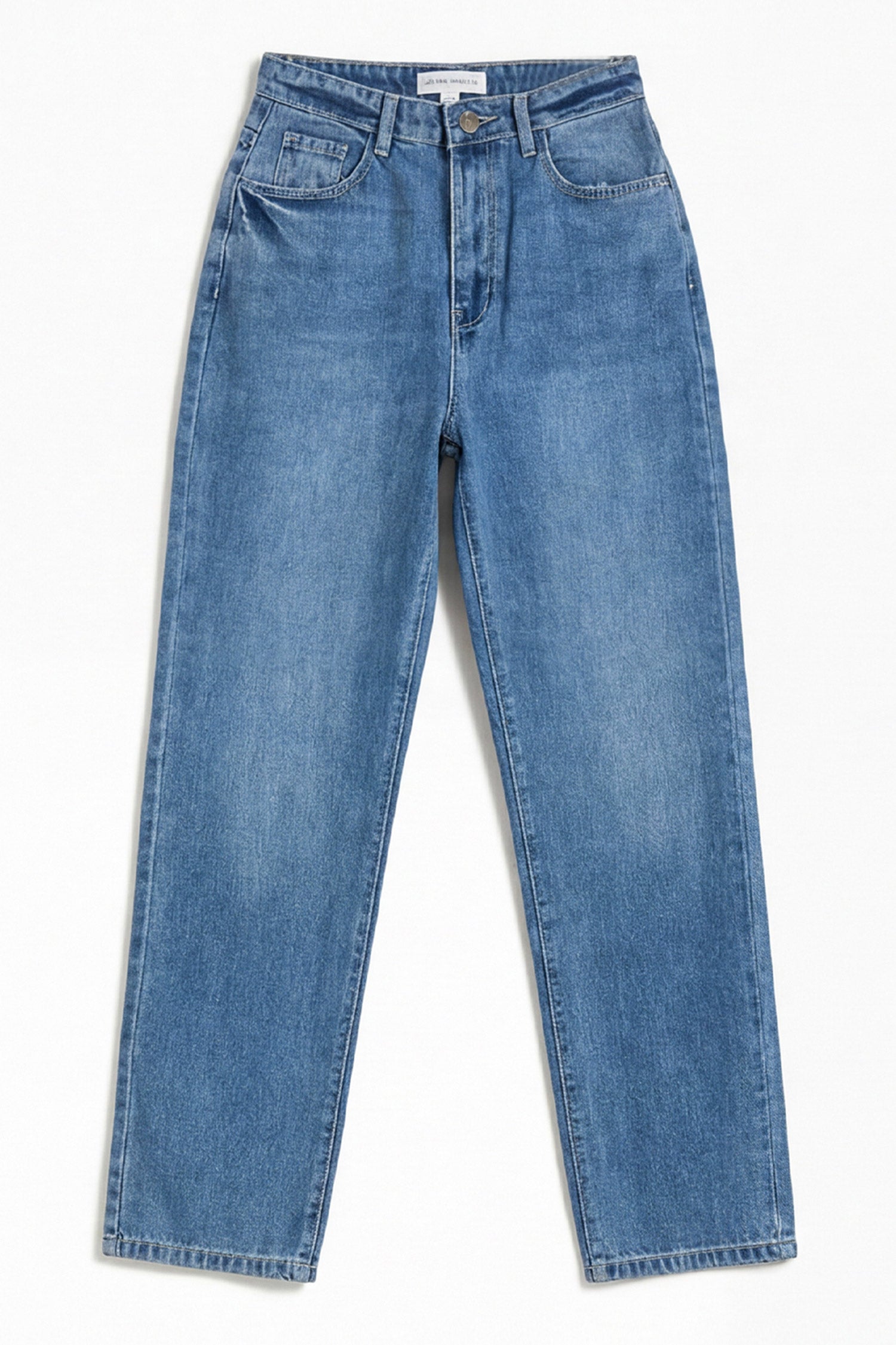 Blue Mid Wash Straight Fit Denim Jeans - Hustle N Holla