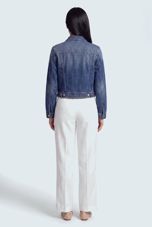 Blue Mid Wash Crop Denim Jacket - Hustle N Holla