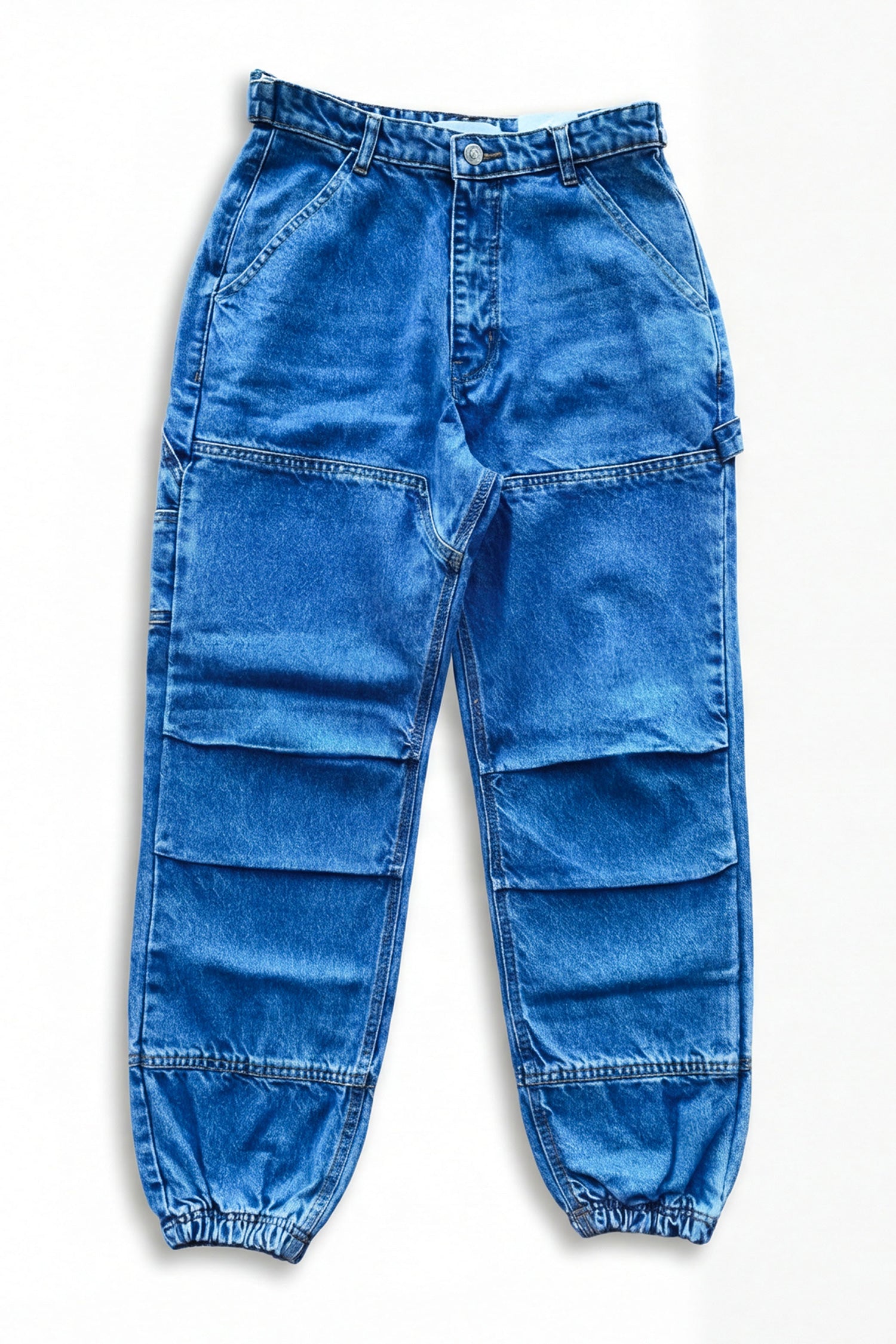 Blue Mid Wash Jog Fit Denim Jeans - Hustle N Holla
