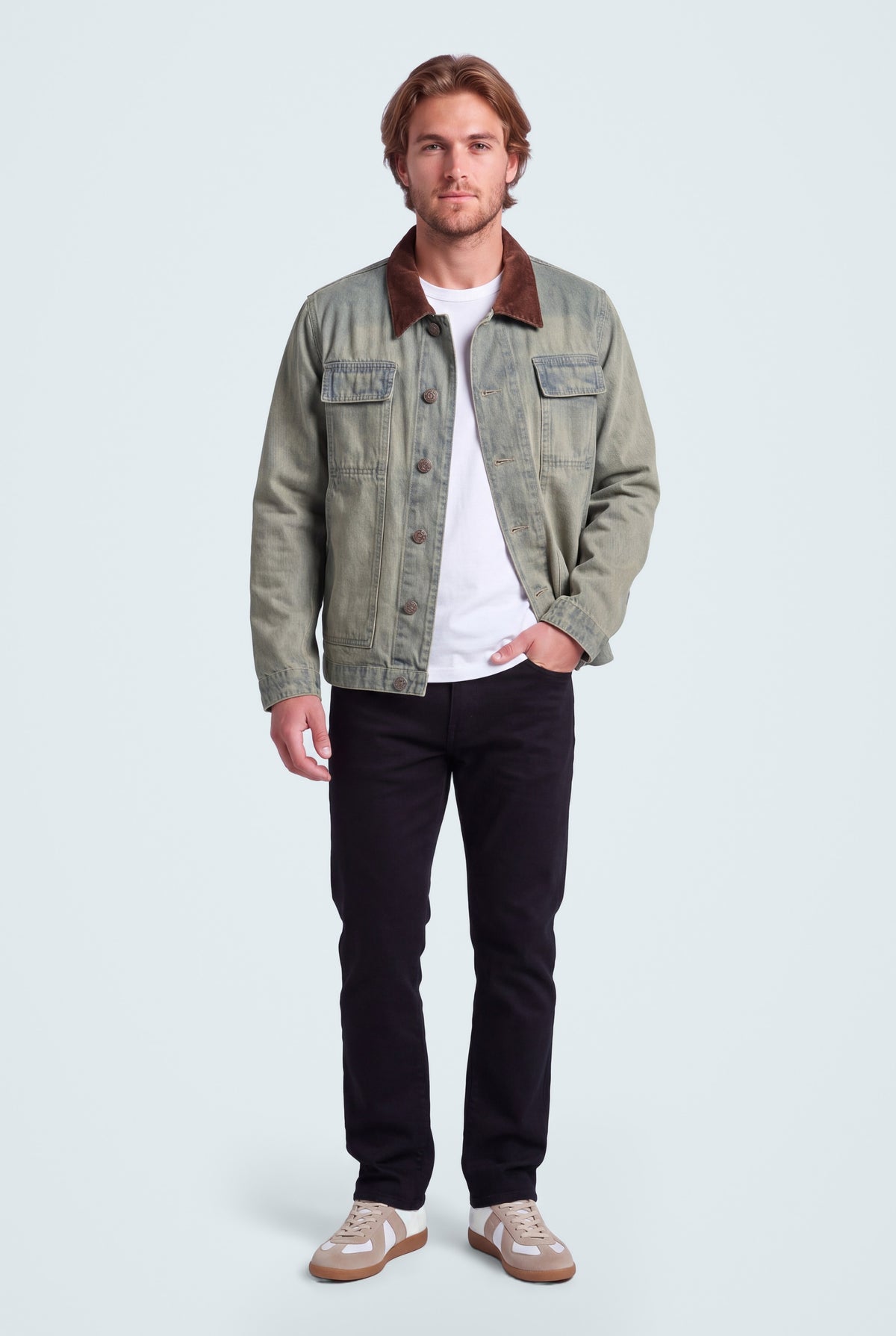 Blue Vintage Washed Relaxed Fit Denim Jacket - Hustle N Holla