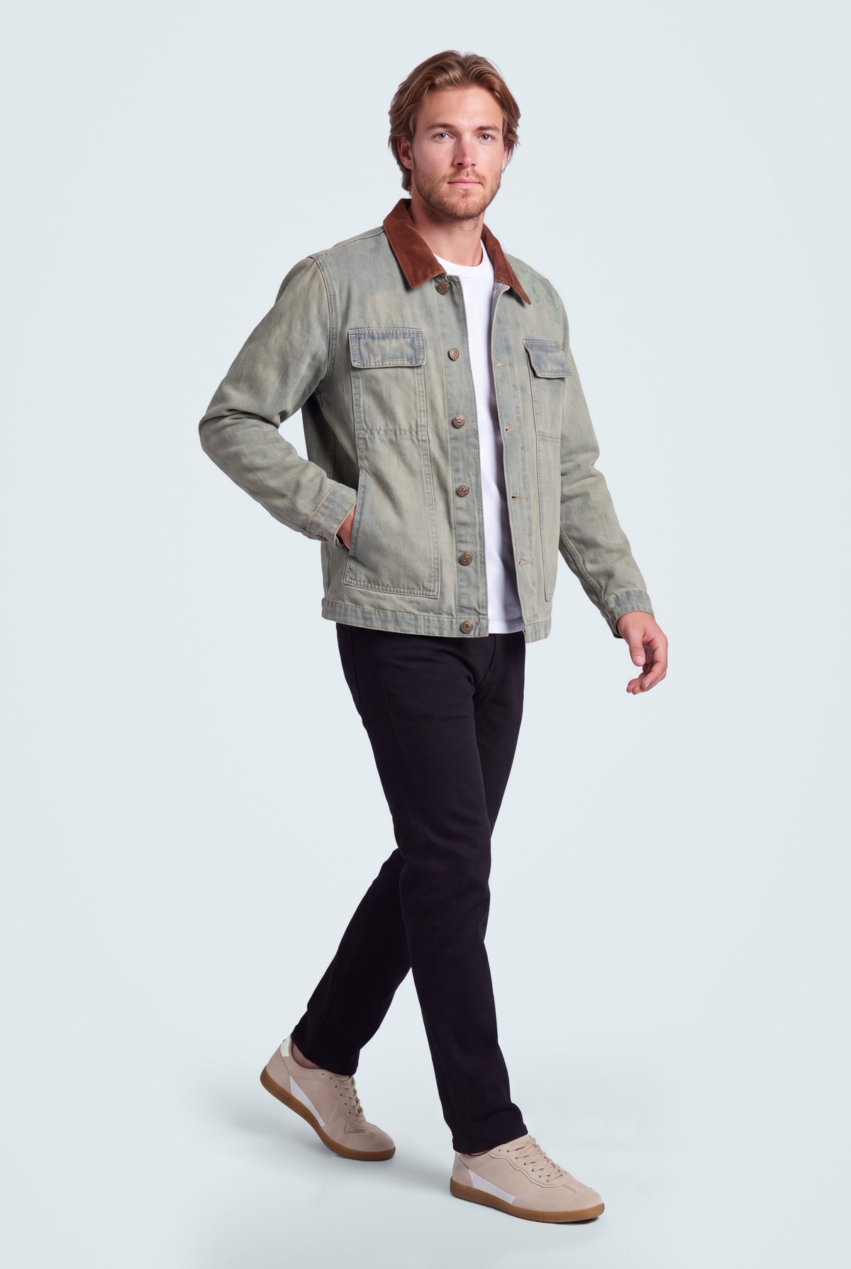 Blue Vintage Washed Relaxed Fit Denim Jacket - Hustle N Holla
