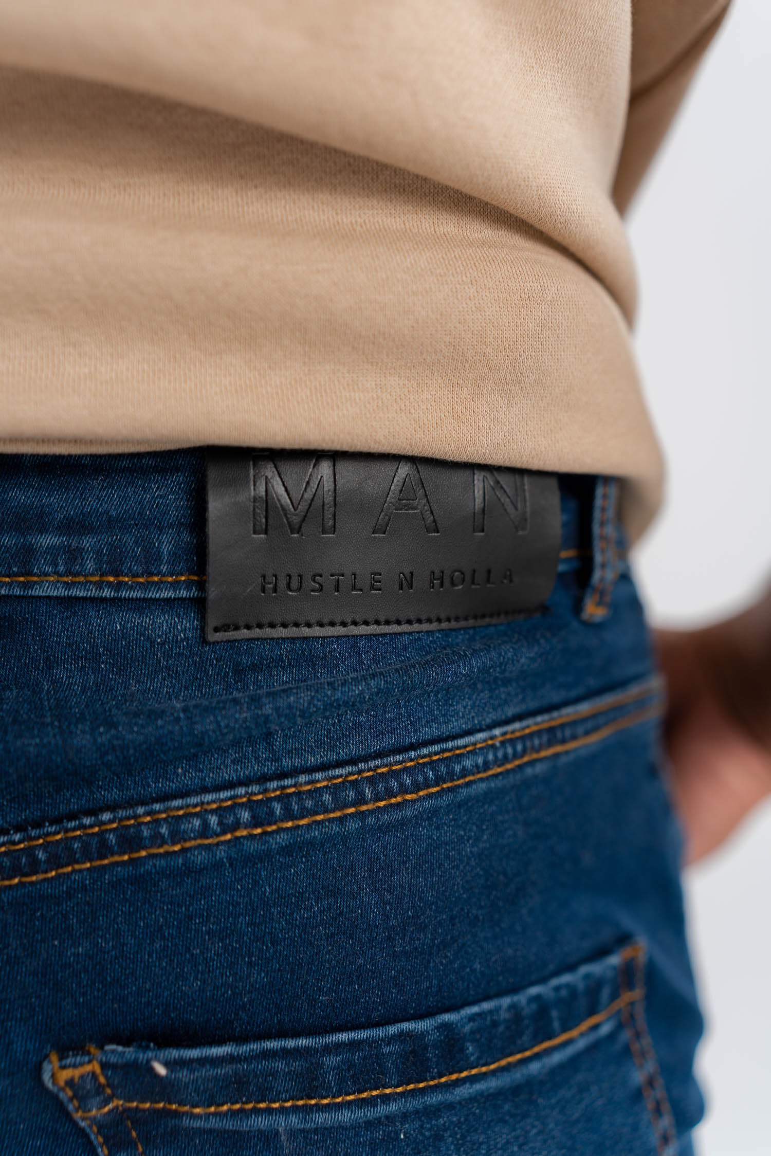 Blue Denim Jogger Jeans - Hustle N Holla