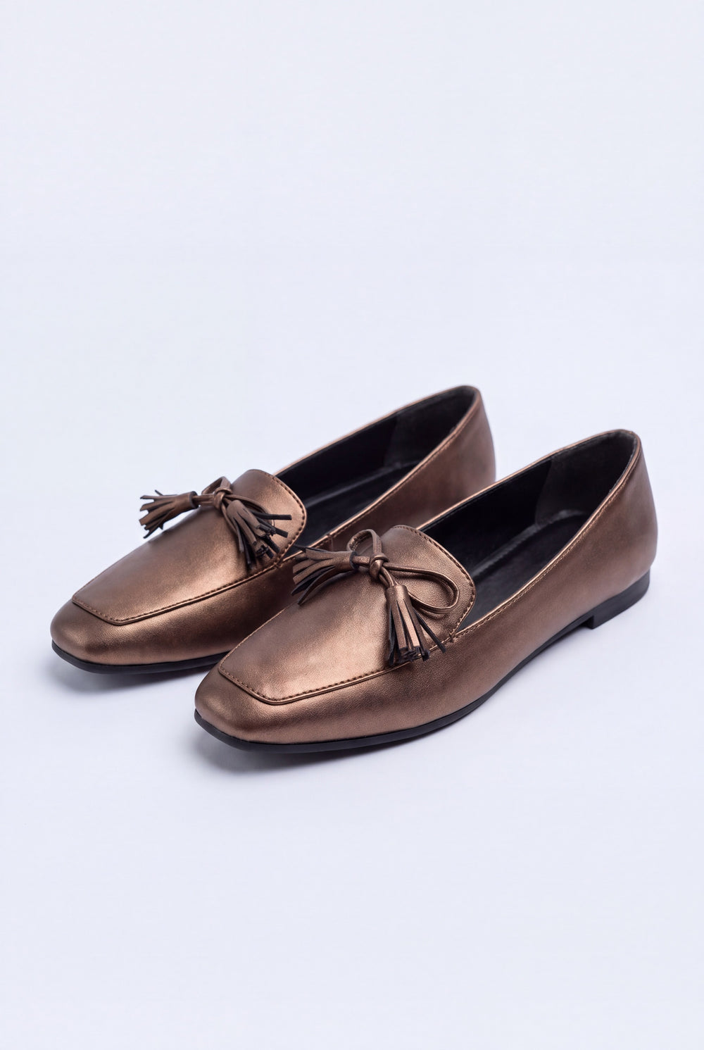 Bronze Metallic Loafers - Hustle N Holla