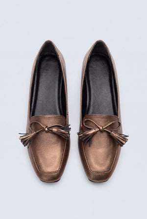 Bronze Metallic Loafers - Hustle N Holla