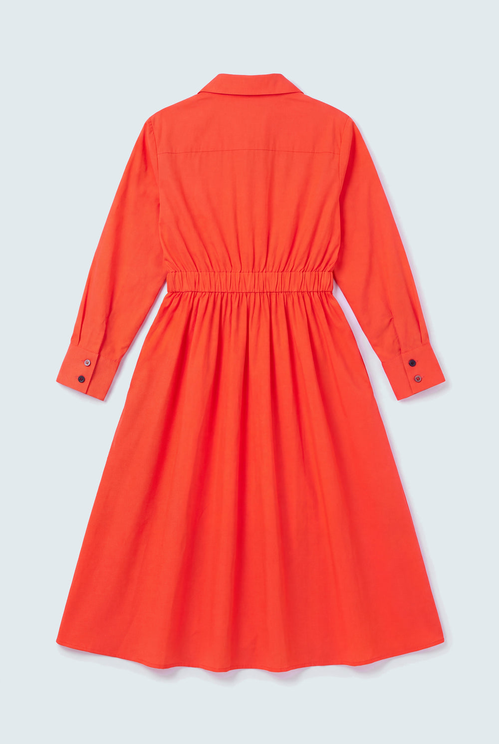 Button Down Orange Midi Dress - Hustle N Holla