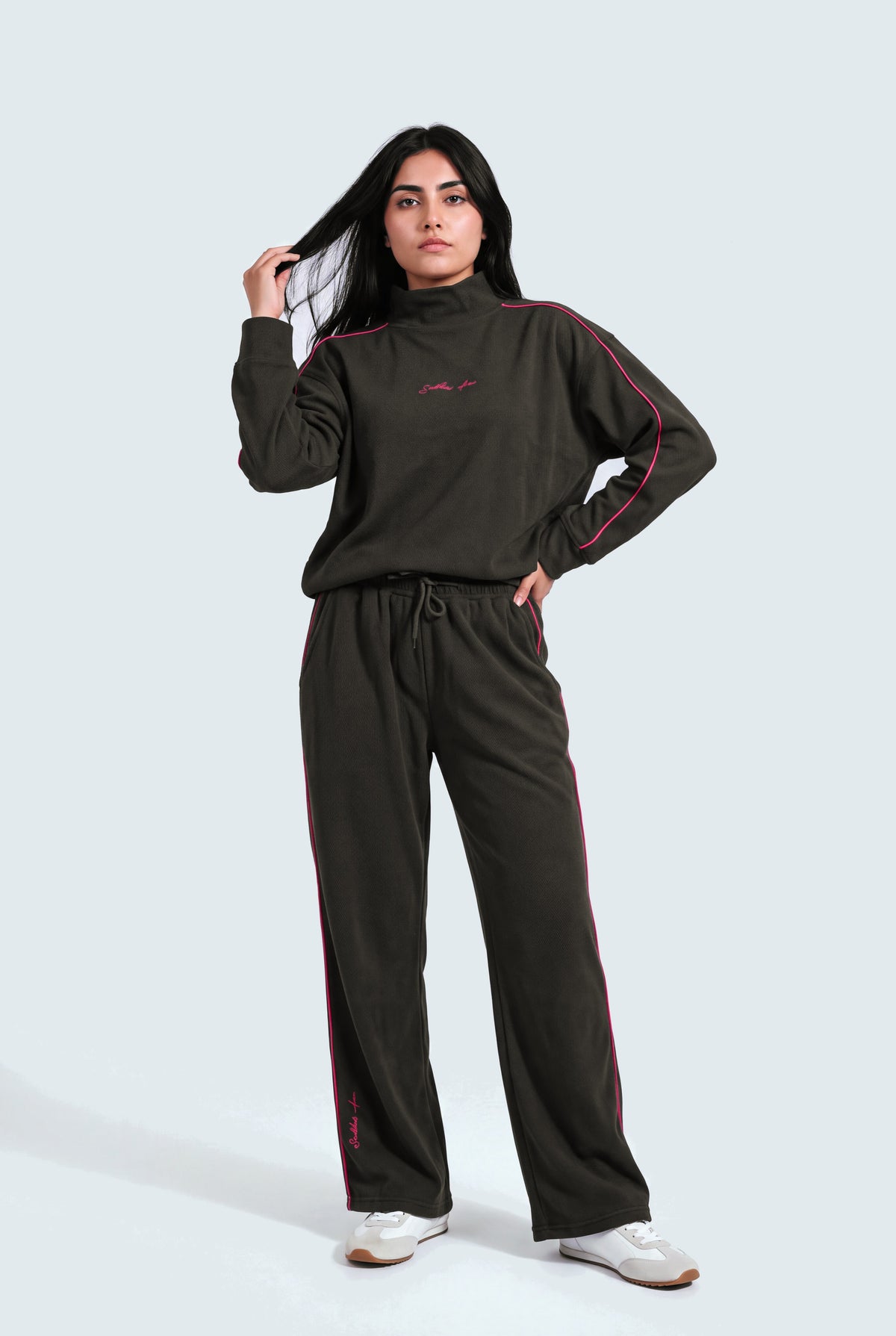 Charcoal Wide Leg Sweatpants - Hustle N Holla