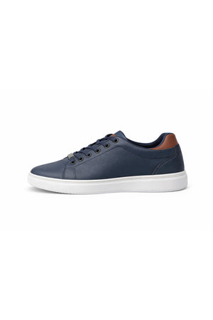 Navy Suede Low Top Trainers - Hustle N Holla