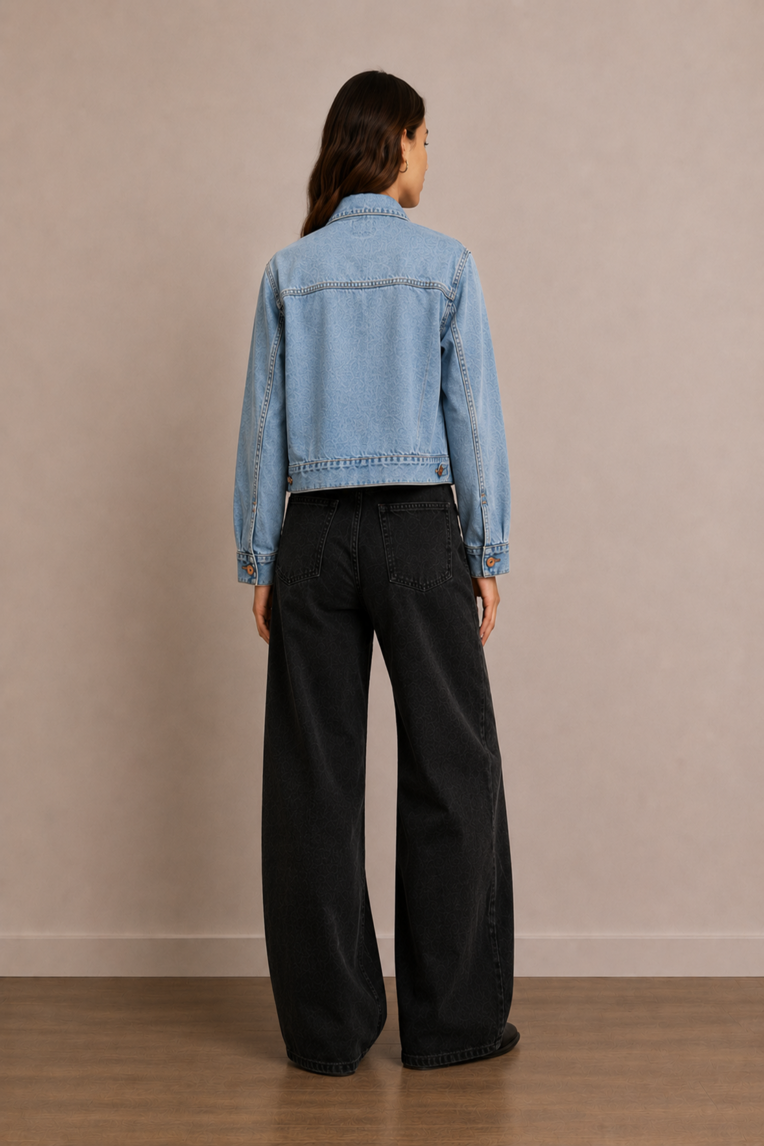 Blue Light Vintage Wash Crop Denim Jacket - Hustle N Holla