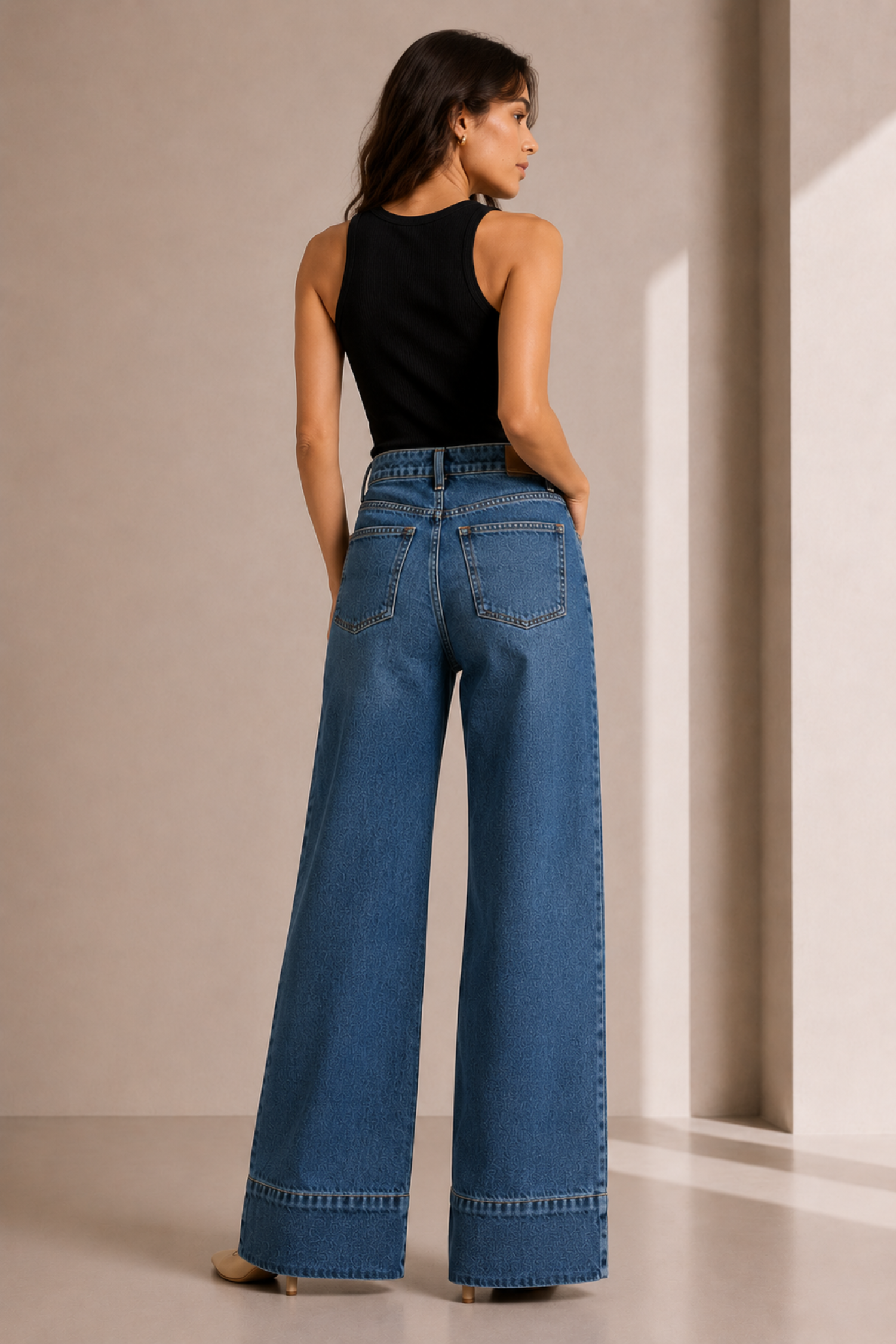 Blue Relaxed Fit Mid Wash Denim Jeans - Hustle N Holla