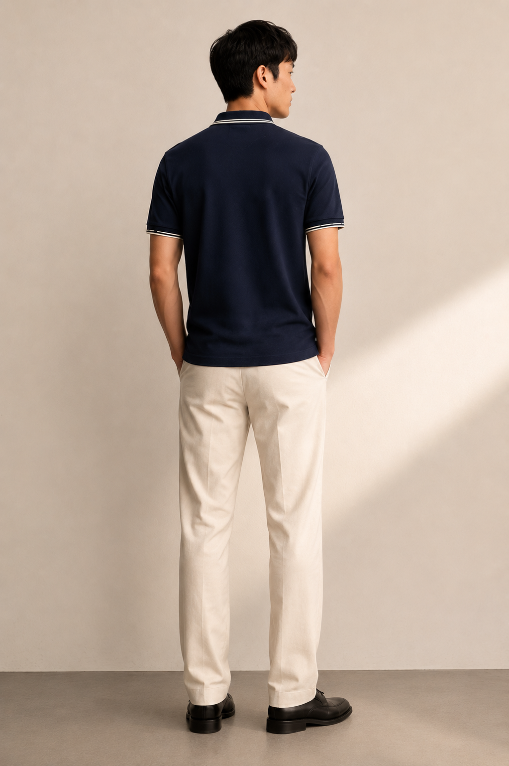 Navy Regular Fit Pique Polo - Hustle N Holla