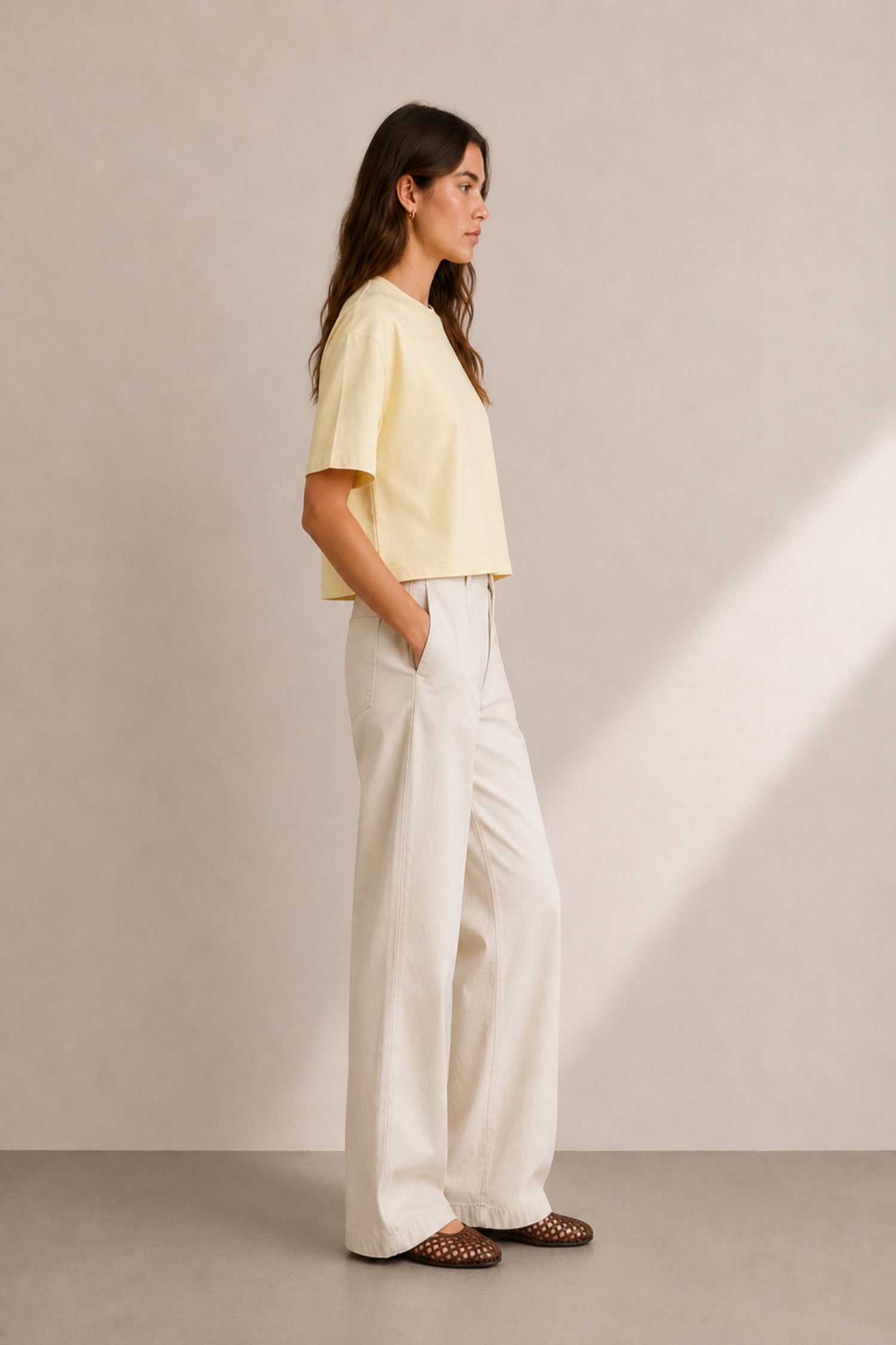 Buttermilk Oversized Basic T-Shirt - Hustle N Holla