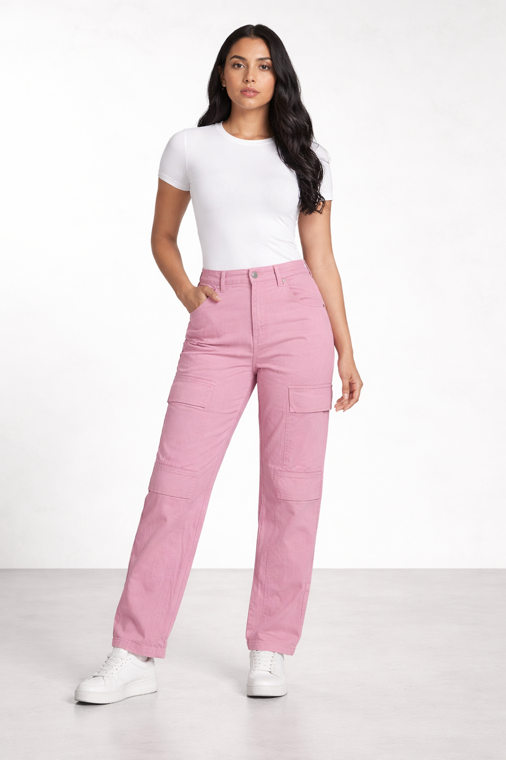 Pink Straight Fit Jeans - Hustle N Holla