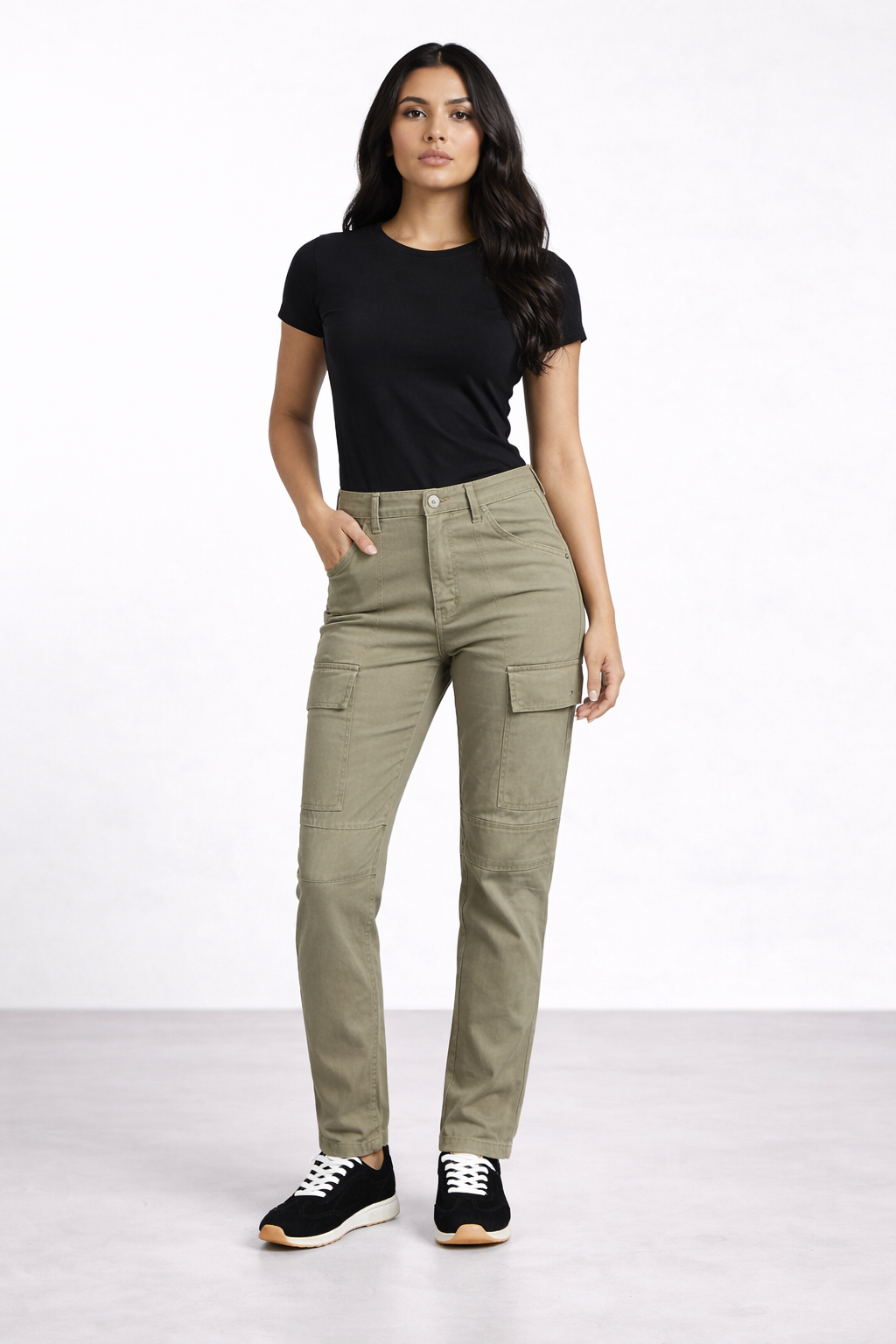 Army Green Slim Fit Jeans - Hustle N Holla