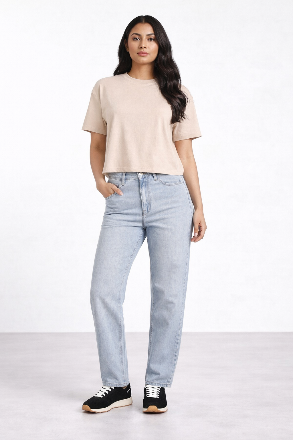 Blue Light Washed Wide Leg Denim Jeans - Hustle N Holla