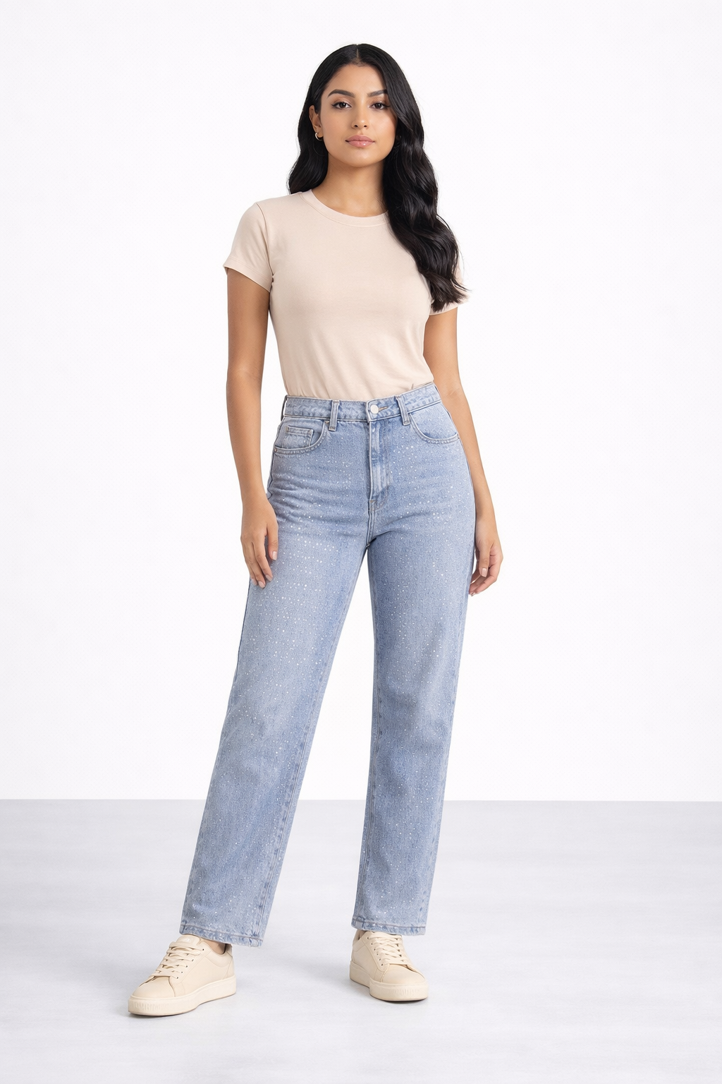 Blue Light Wash Wide Leg Denim Jeans - Hustle N Holla