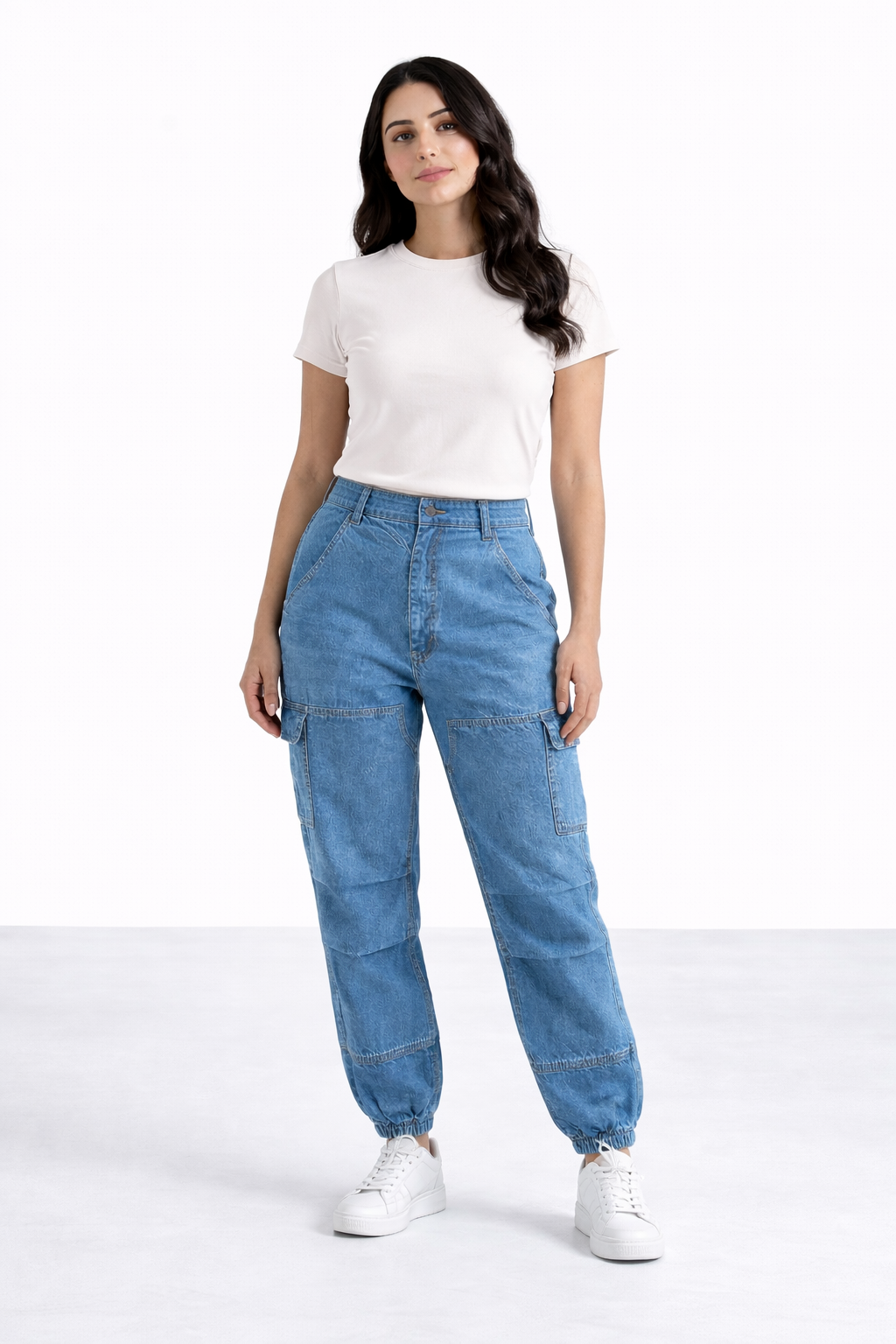 Blue Mid Wash Jog Fit Denim Jeans - Hustle N Holla