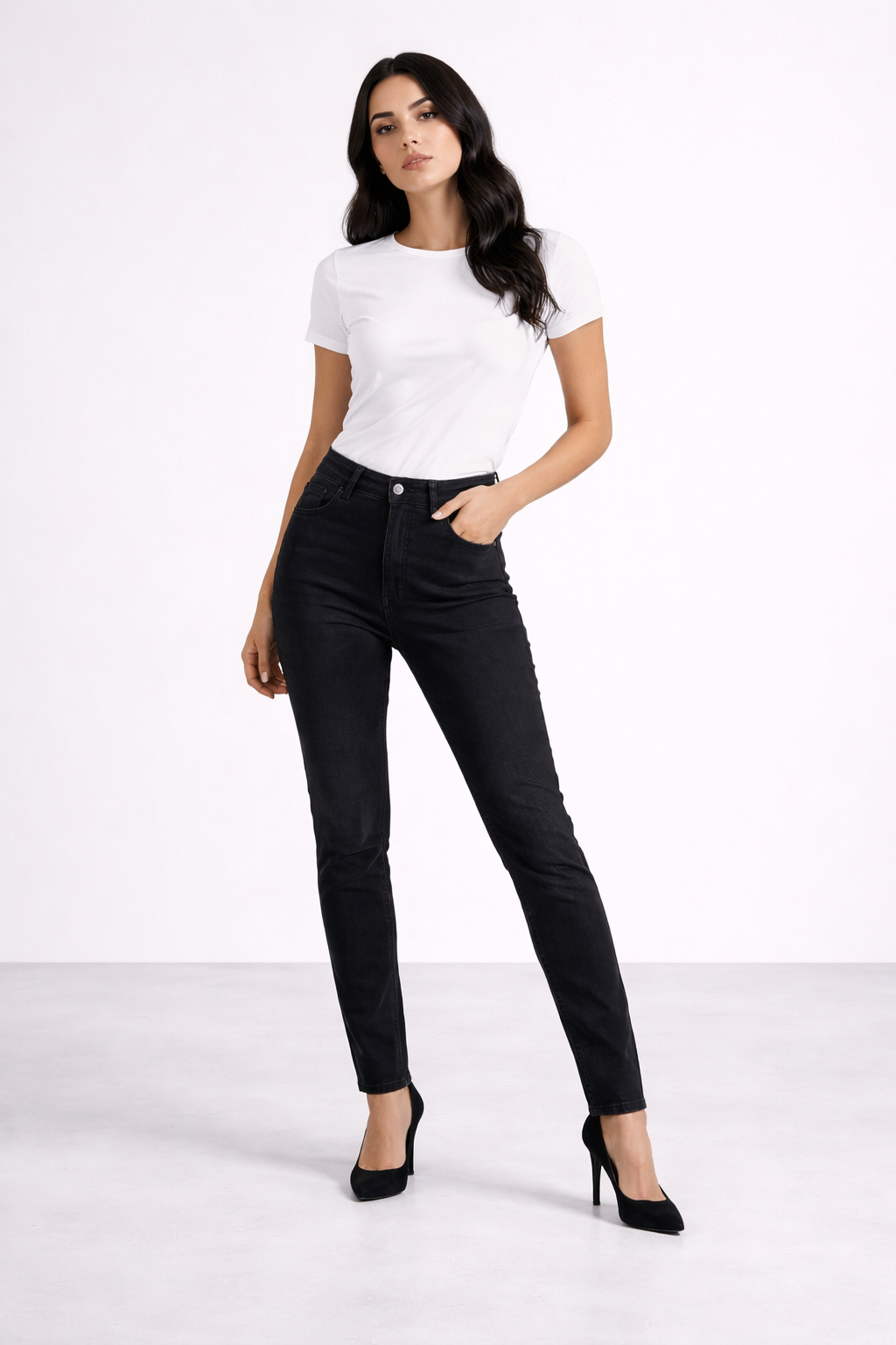 Black Skinny Denim Jeans - Hustle N Holla