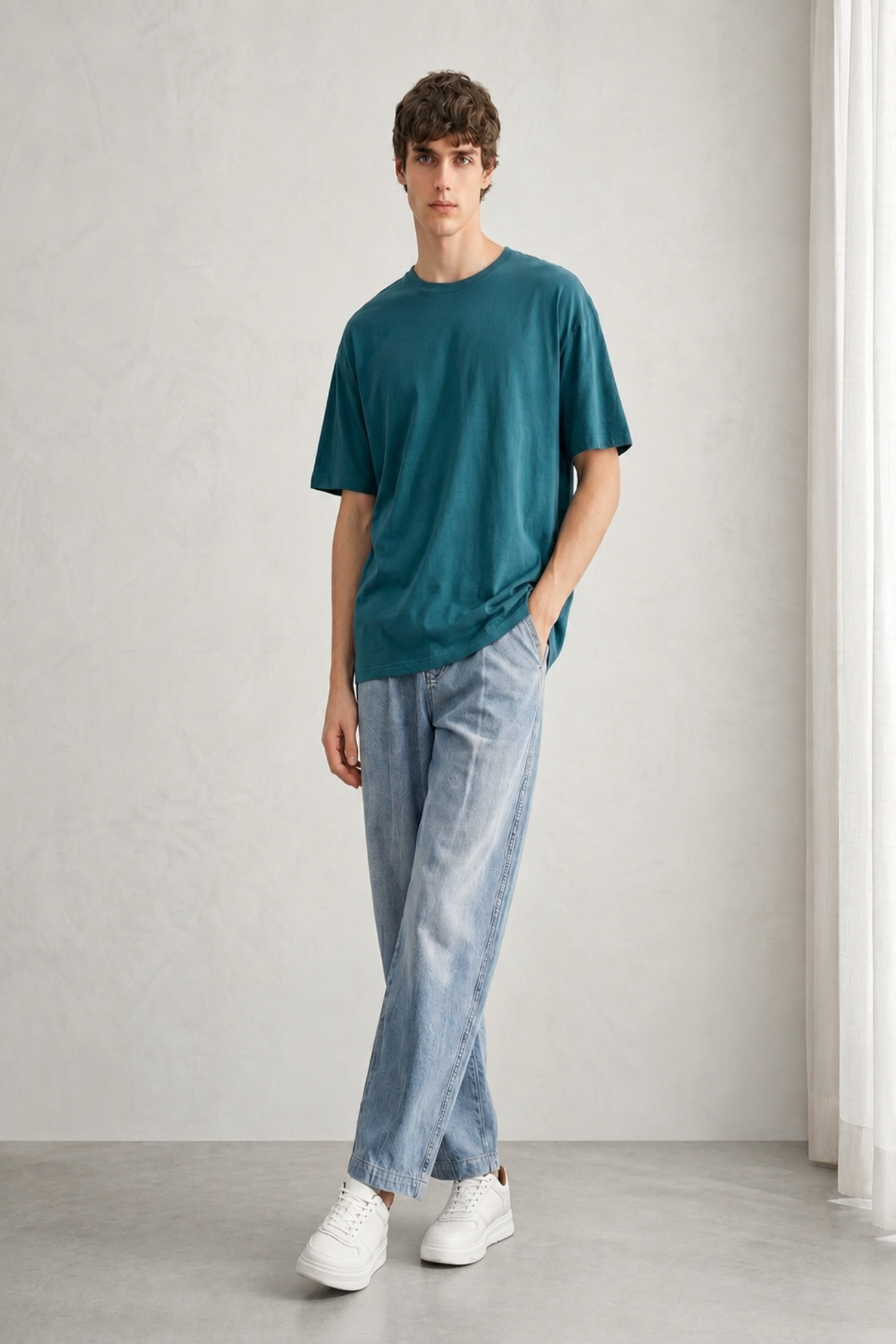 Teal Oversized Basic T-Shirt - Hustle N Holla