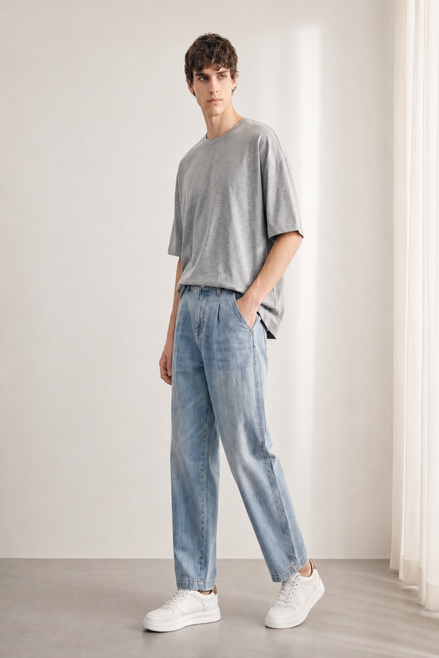Grey Oversized Basic T-Shirt - Hustle N Holla