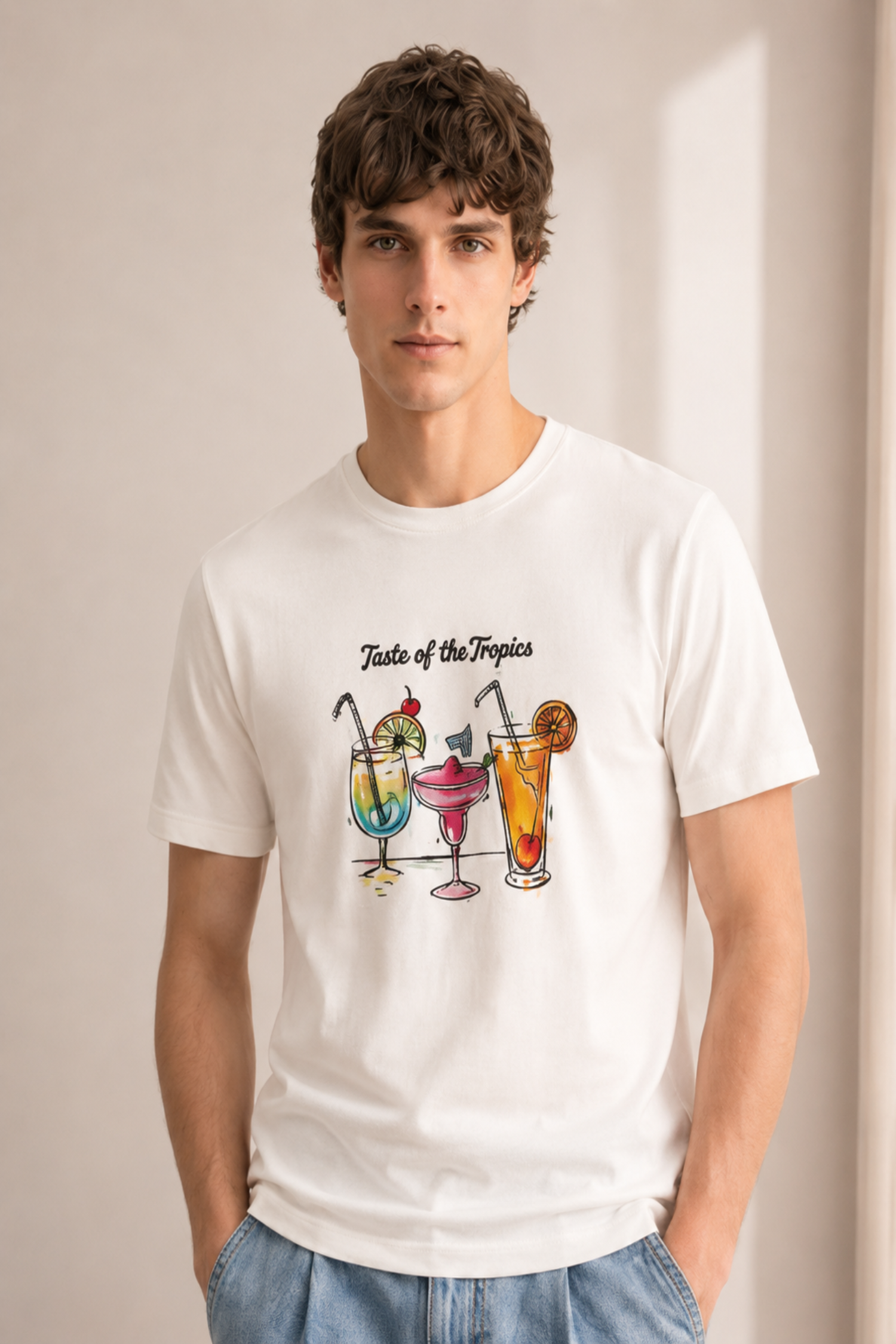 White Boxy Fit Graphic T-Shirt - Hustle N Holla