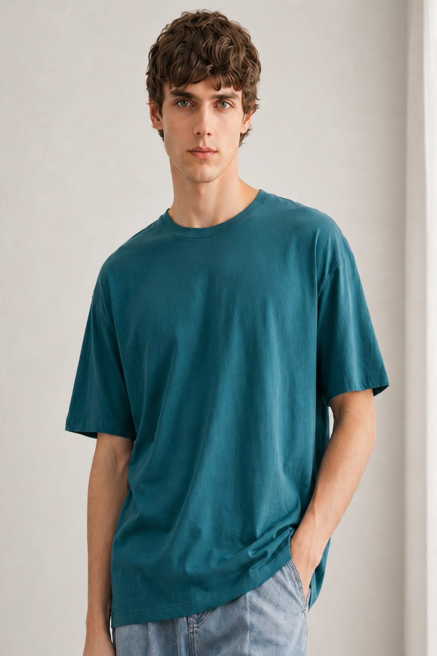 Teal Oversized Basic T-Shirt - Hustle N Holla